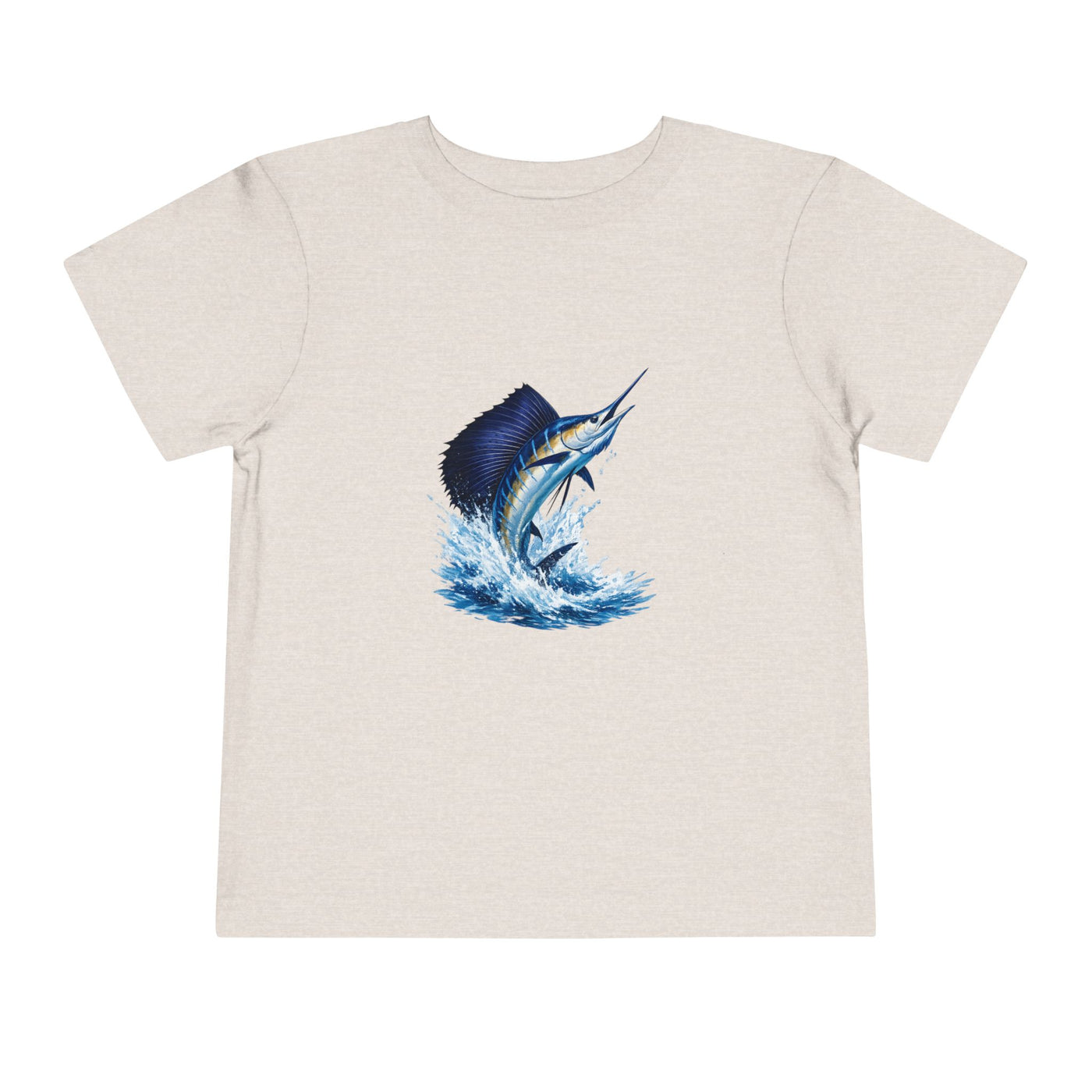 Toddler Tee – Blue Marlin Splash Fishing Shirt