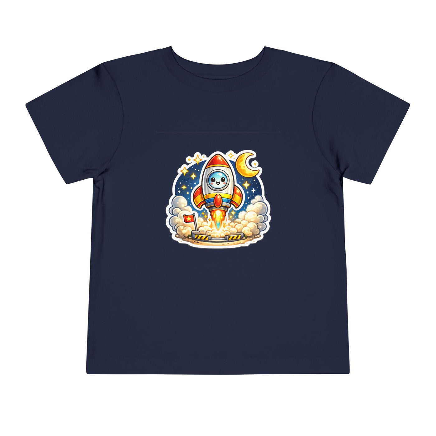 Toddler Tee — Cute Rocket Astronaut Launch Graphic