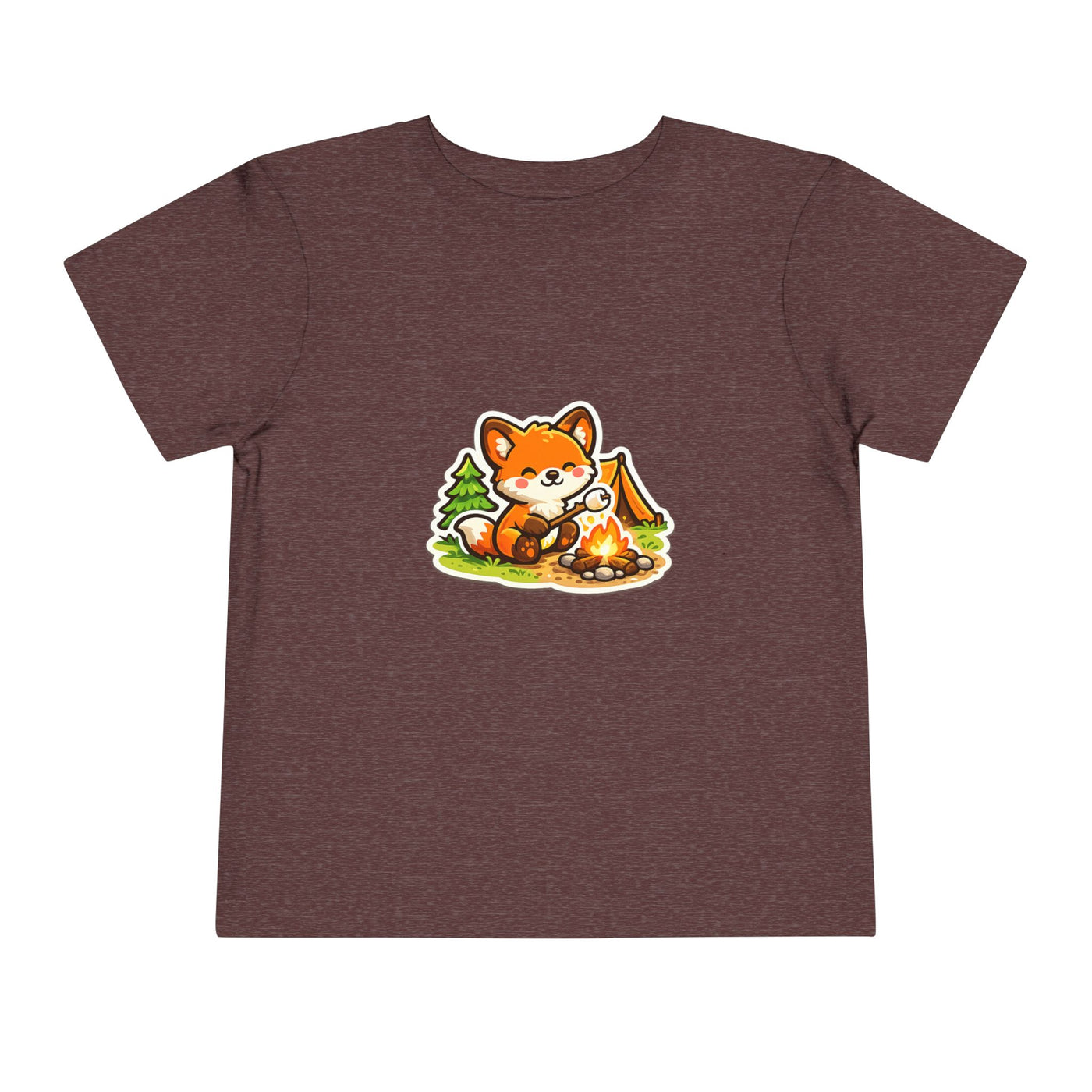 Toddler Tee — Cute Fox Camping Graphic Shirt