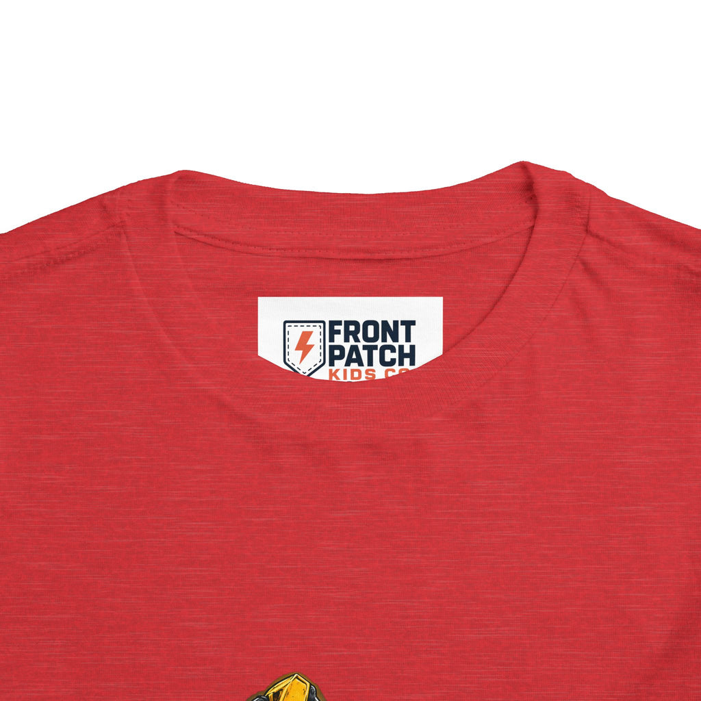 Toddler Excavator Tee — Yellow Digging Construction Truck Shirt
