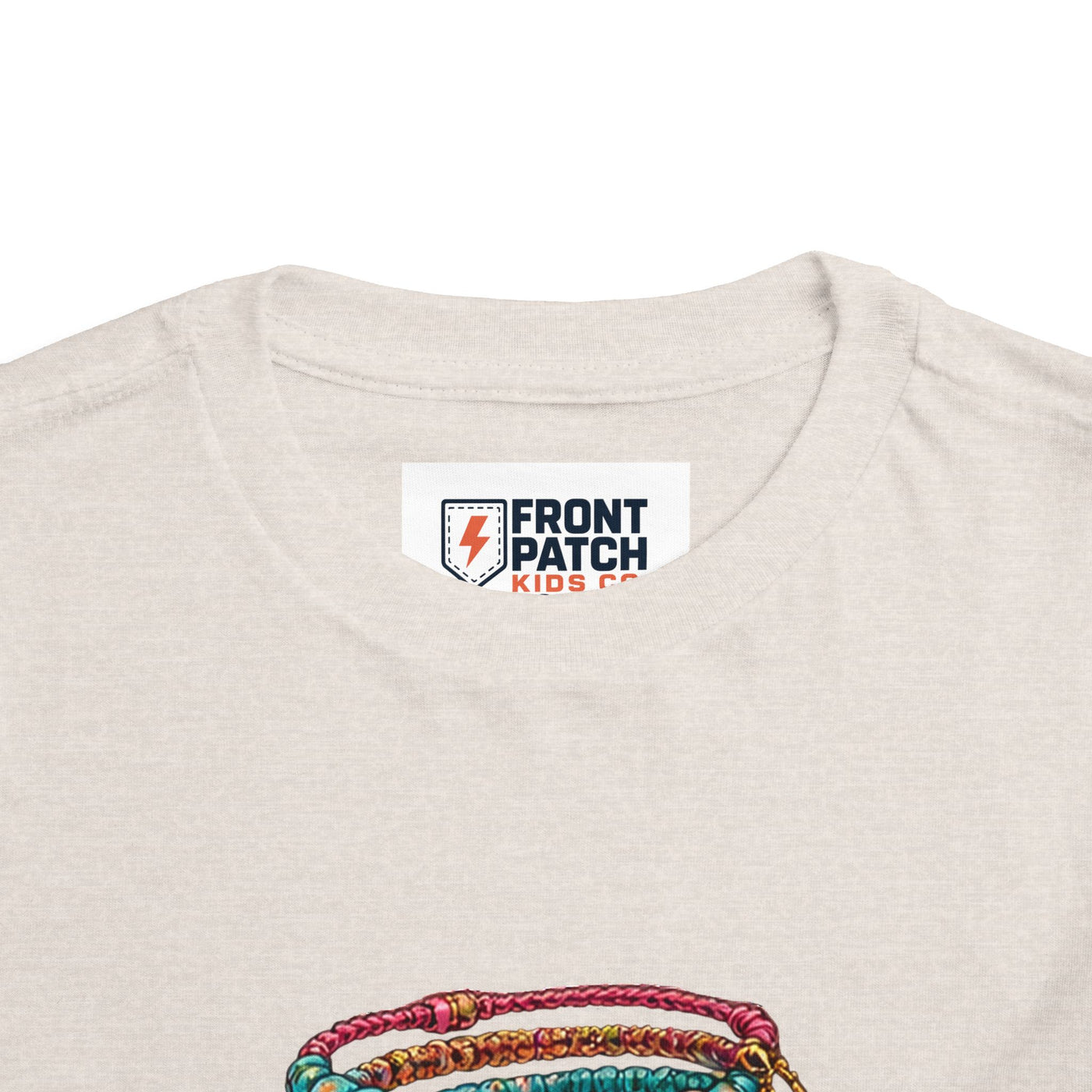 Toddler Tee — 'Sunkissed, Kind, Brave, Happy' Seashell Bracelet Graphic