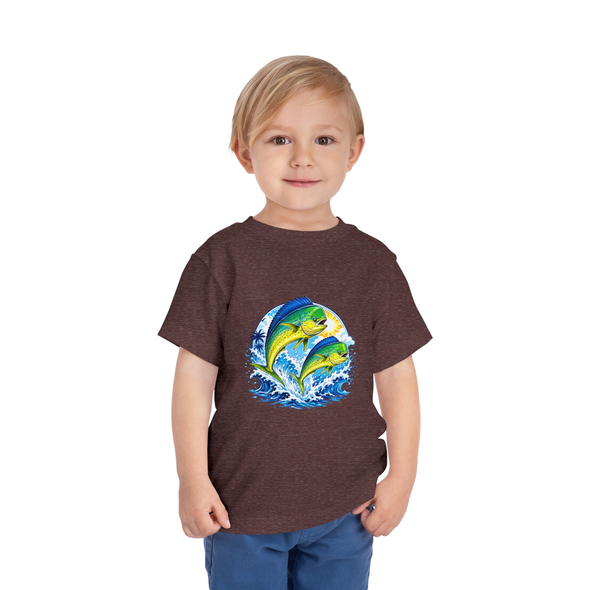 Toddler Tee — Colorful Mahi Mahi Fish Surf Ocean Graphic