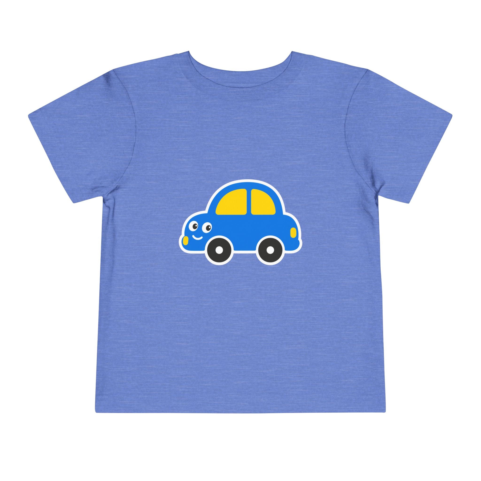 Toddler Tee — Cute Blue Cartoon Car Graphic