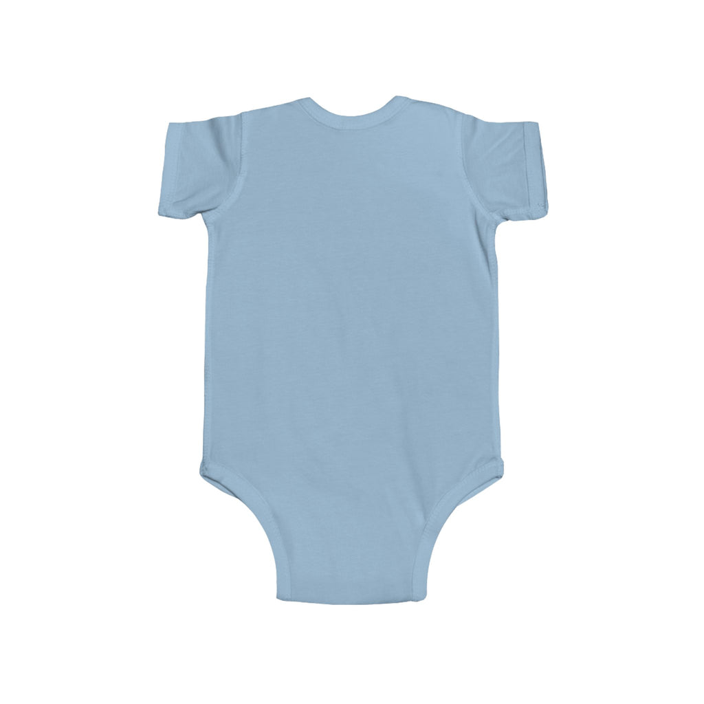 Baby Car Bodysuit – Cute Blue & Yellow Car Infant Onesie