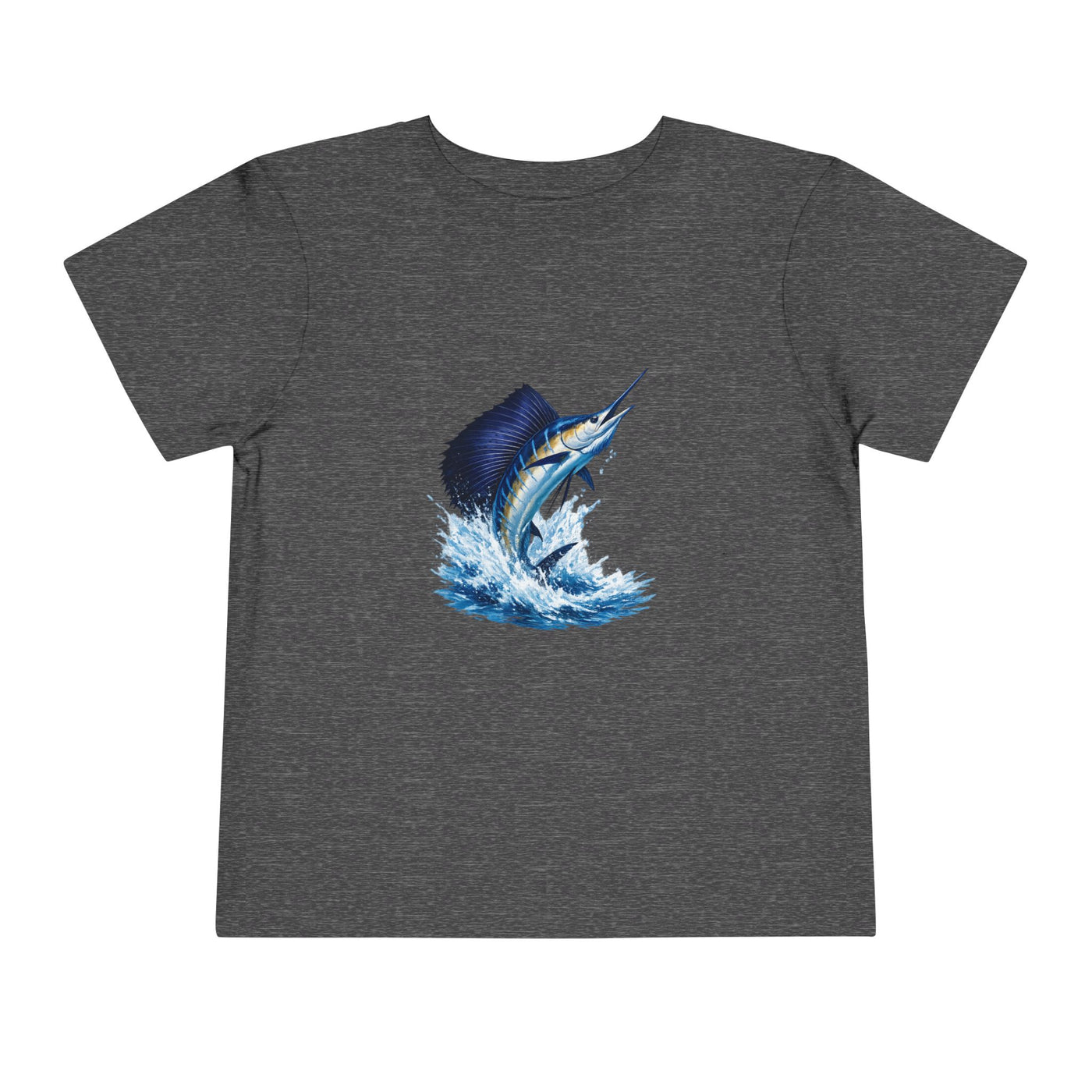 Toddler Tee – Blue Marlin Splash Fishing Shirt