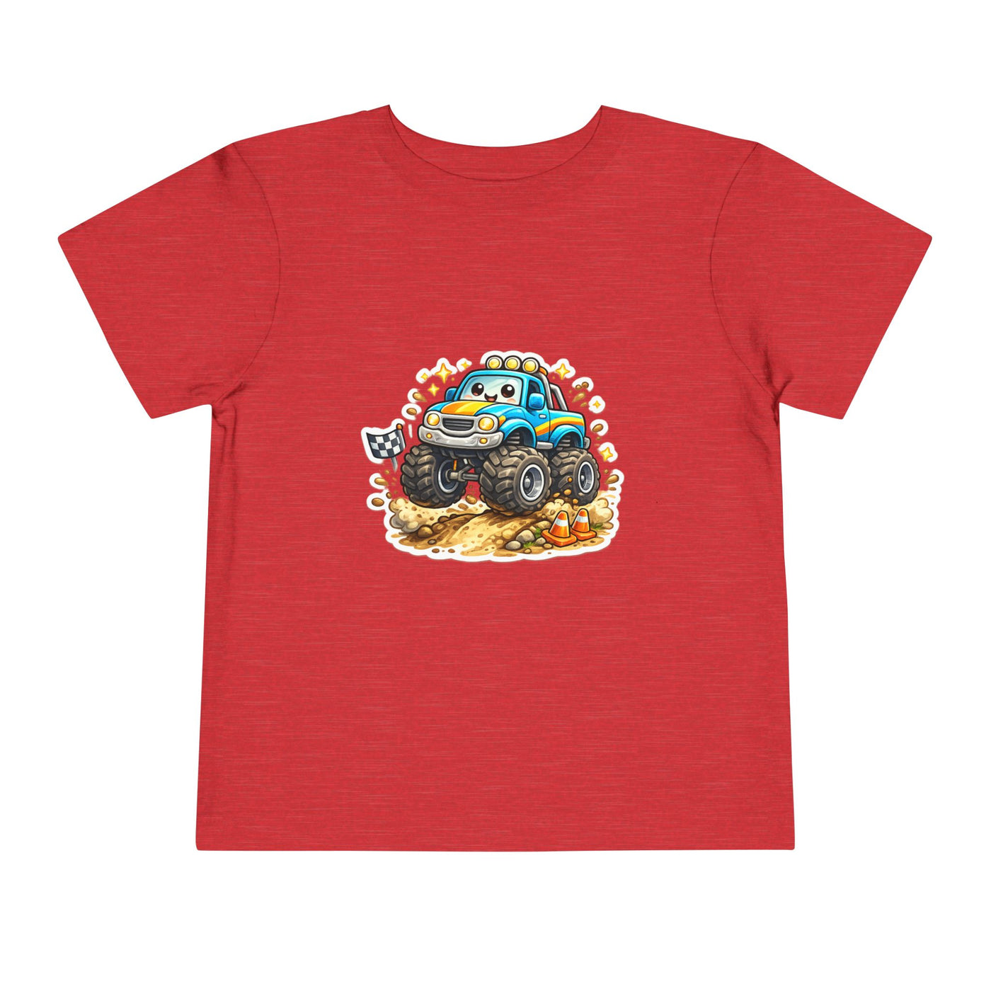 Toddler Monster Truck Tee – Cute Blue Off-Road Car Shirt for Kids