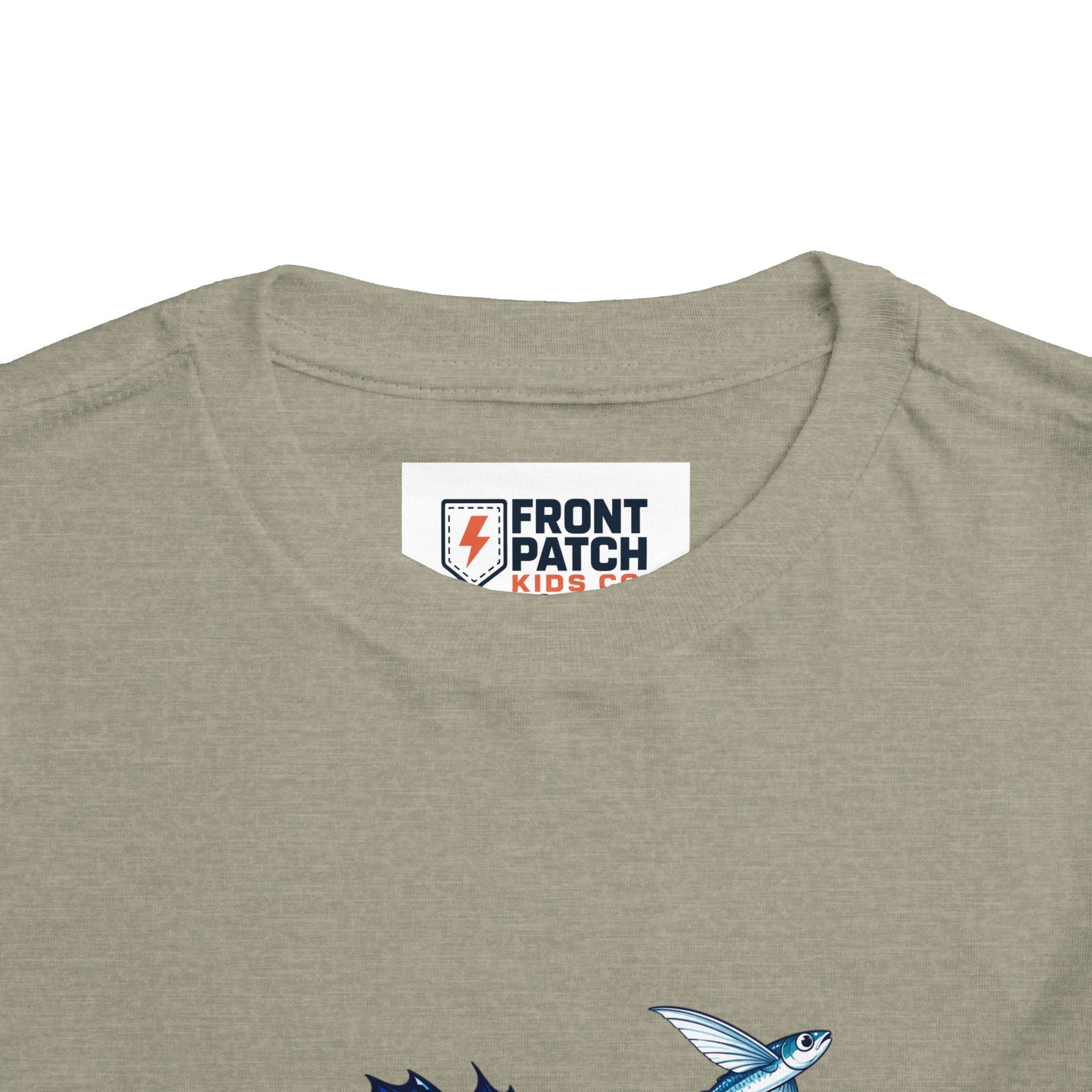 Toddler Tee — Blue Sailfish & Flying Fish Ocean Graphic