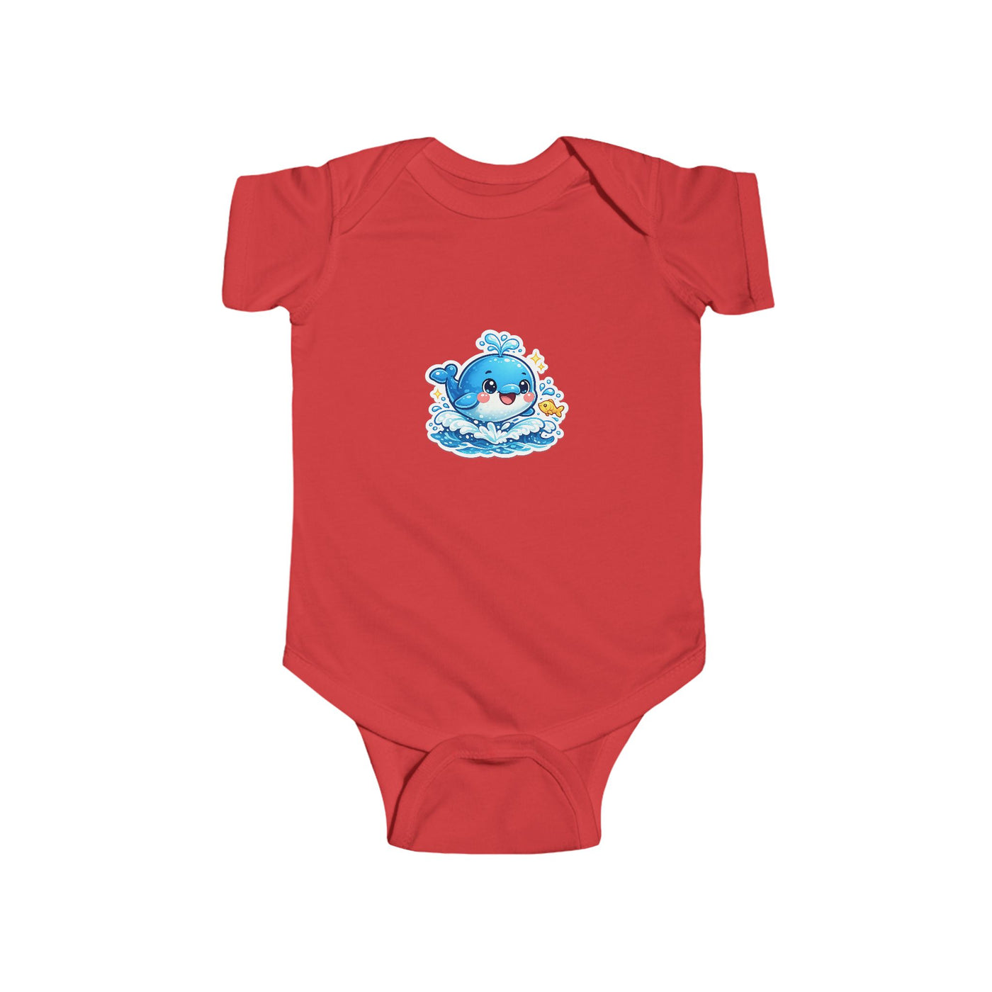 Cute Blue Whale Baby Bodysuit — Infant Onesie with Playful Ocean Design