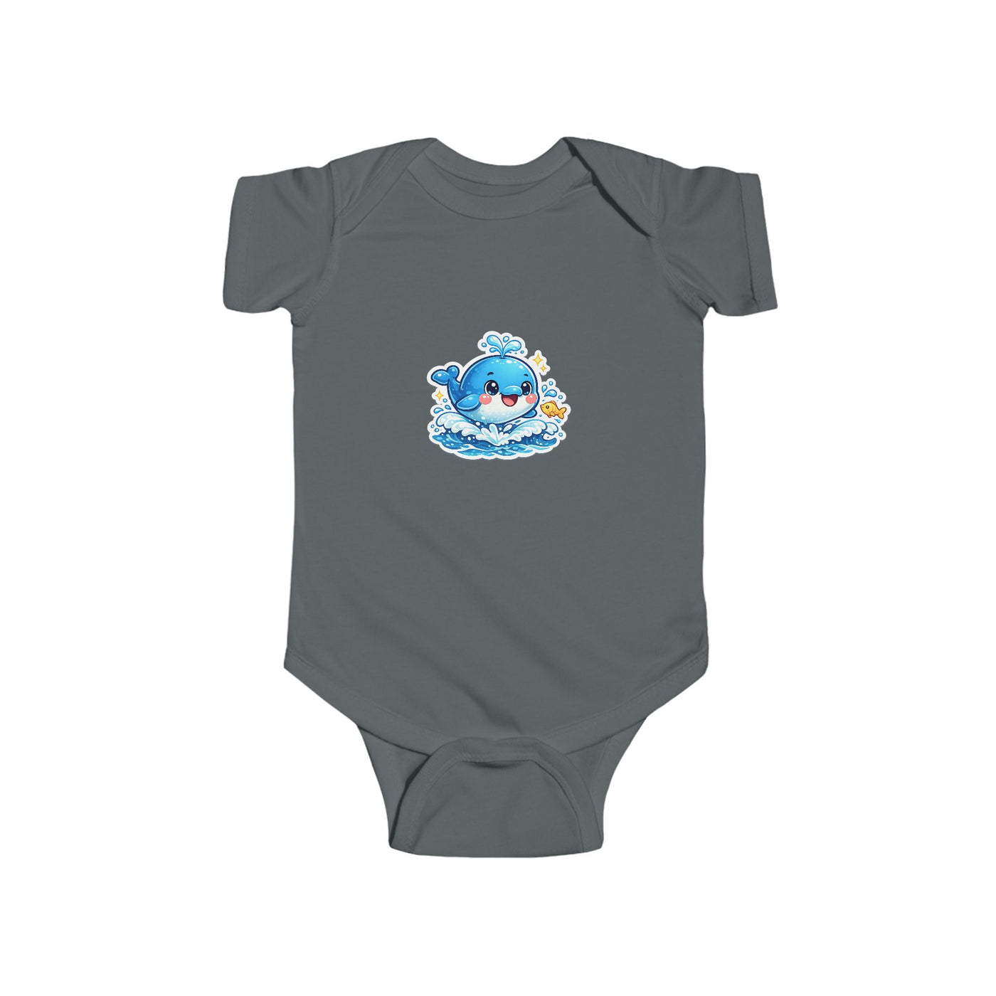 Cute Blue Whale Baby Bodysuit — Infant Onesie with Playful Ocean Design