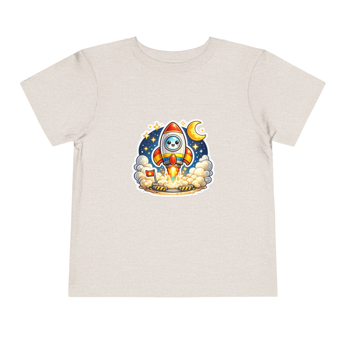 Toddler Tee — Cute Rocket Astronaut Launch Graphic