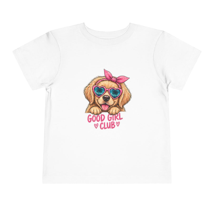 Toddler Tee — "Good Girl Club" Puppy Graphic Kids T‑Shirt