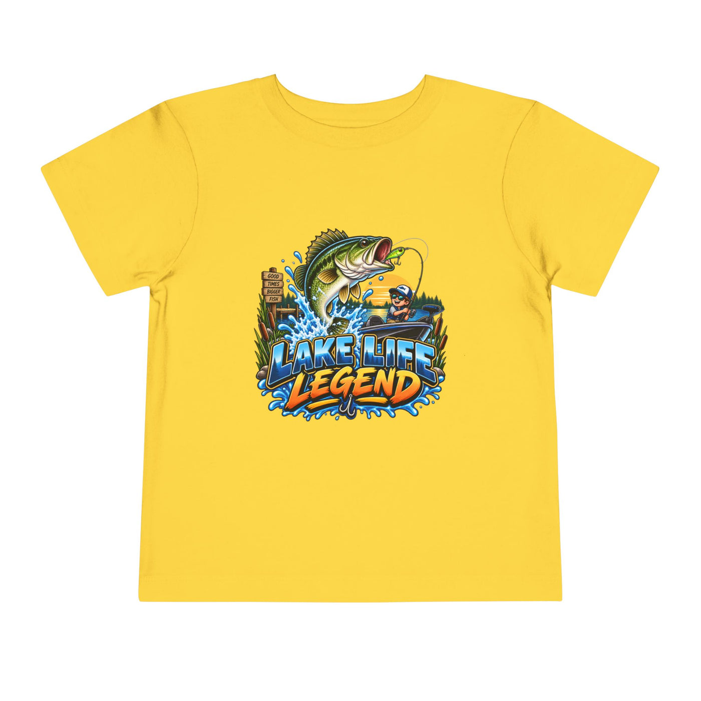 Toddler Tee — "Lake Life Legend" Fishing Graphic for Kids