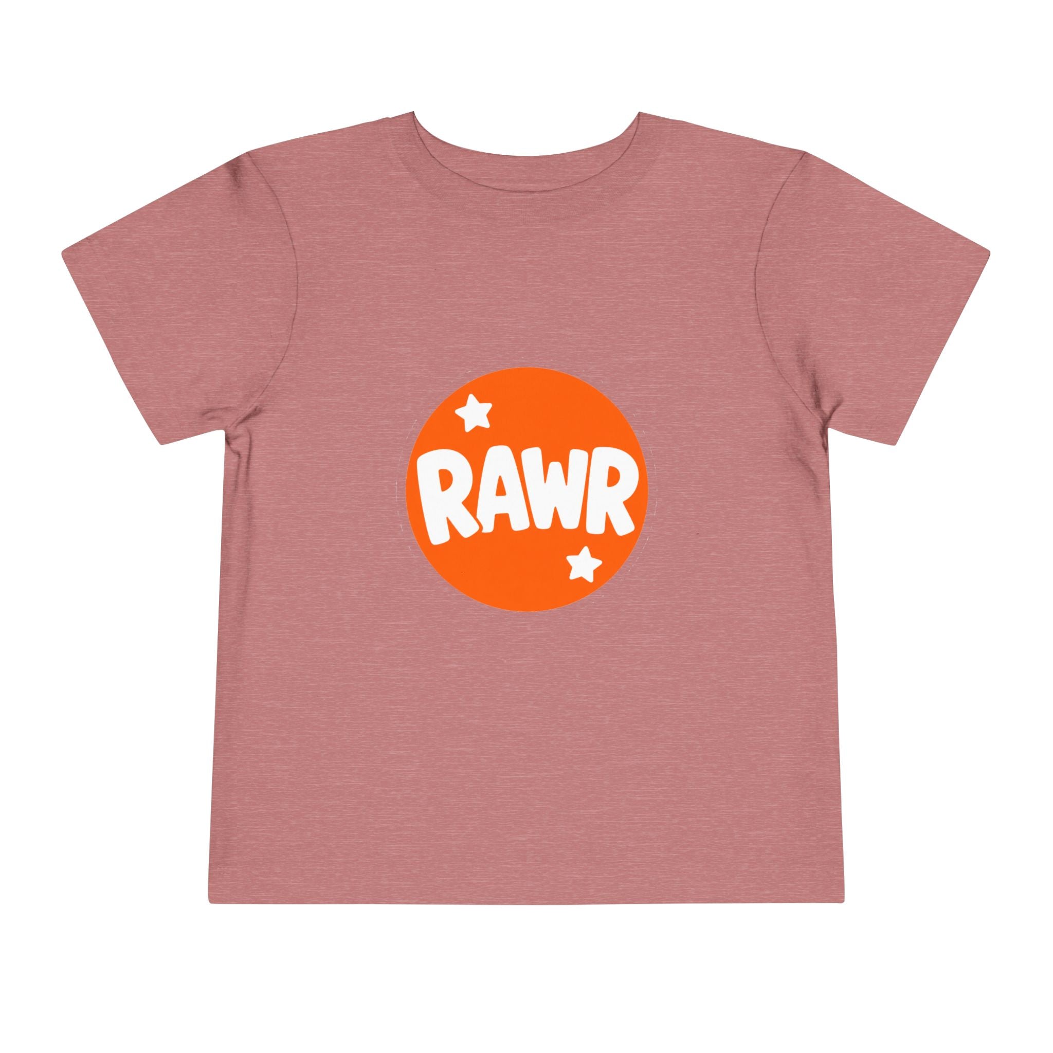 Toddler Tee — "RAWR" Orange Circle Graphic