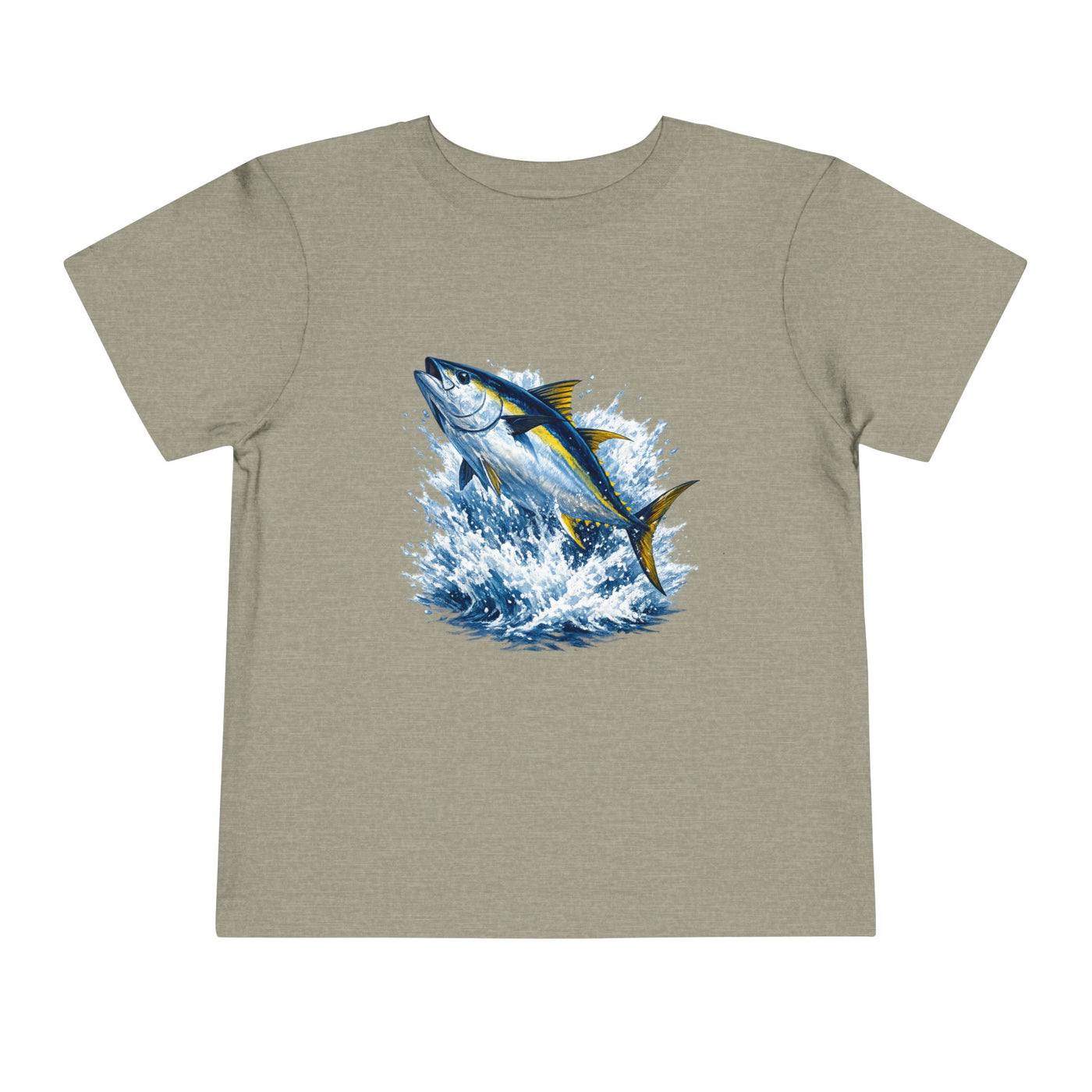 Toddler Tee — Leaping Yellowfin Tuna Splash Graphic
