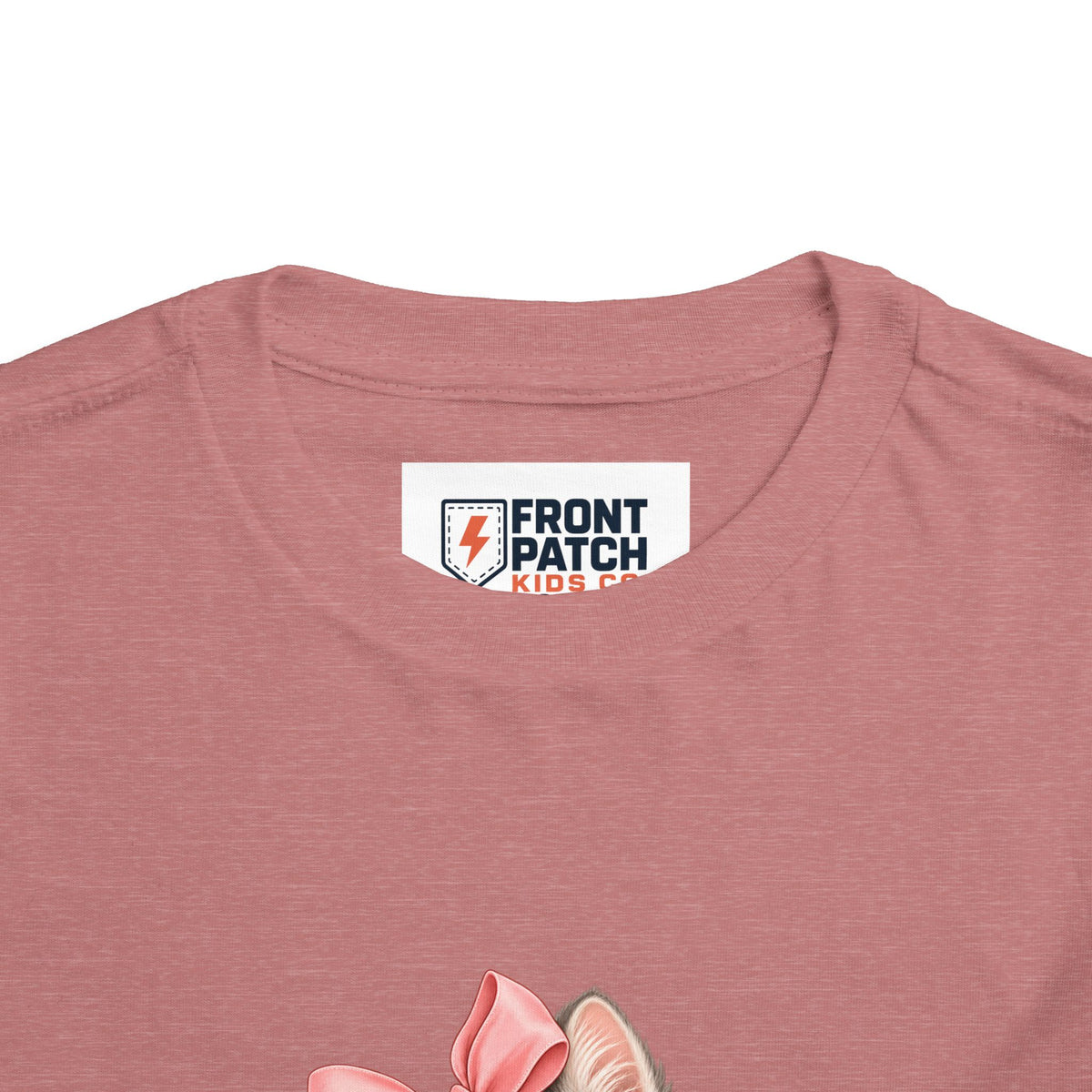 Toddler Tee — "Kitten Club" Cute Floral Bow Cat Shirt