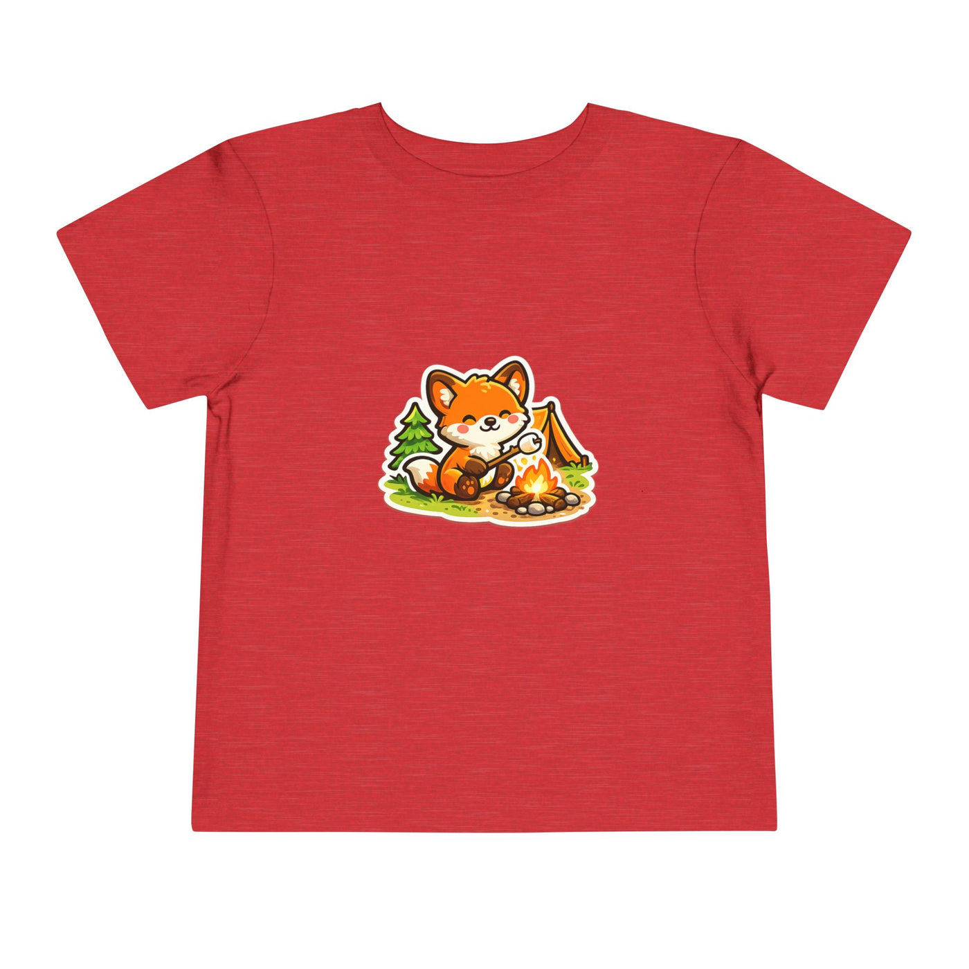 Toddler Tee — Cute Fox Camping Graphic Shirt