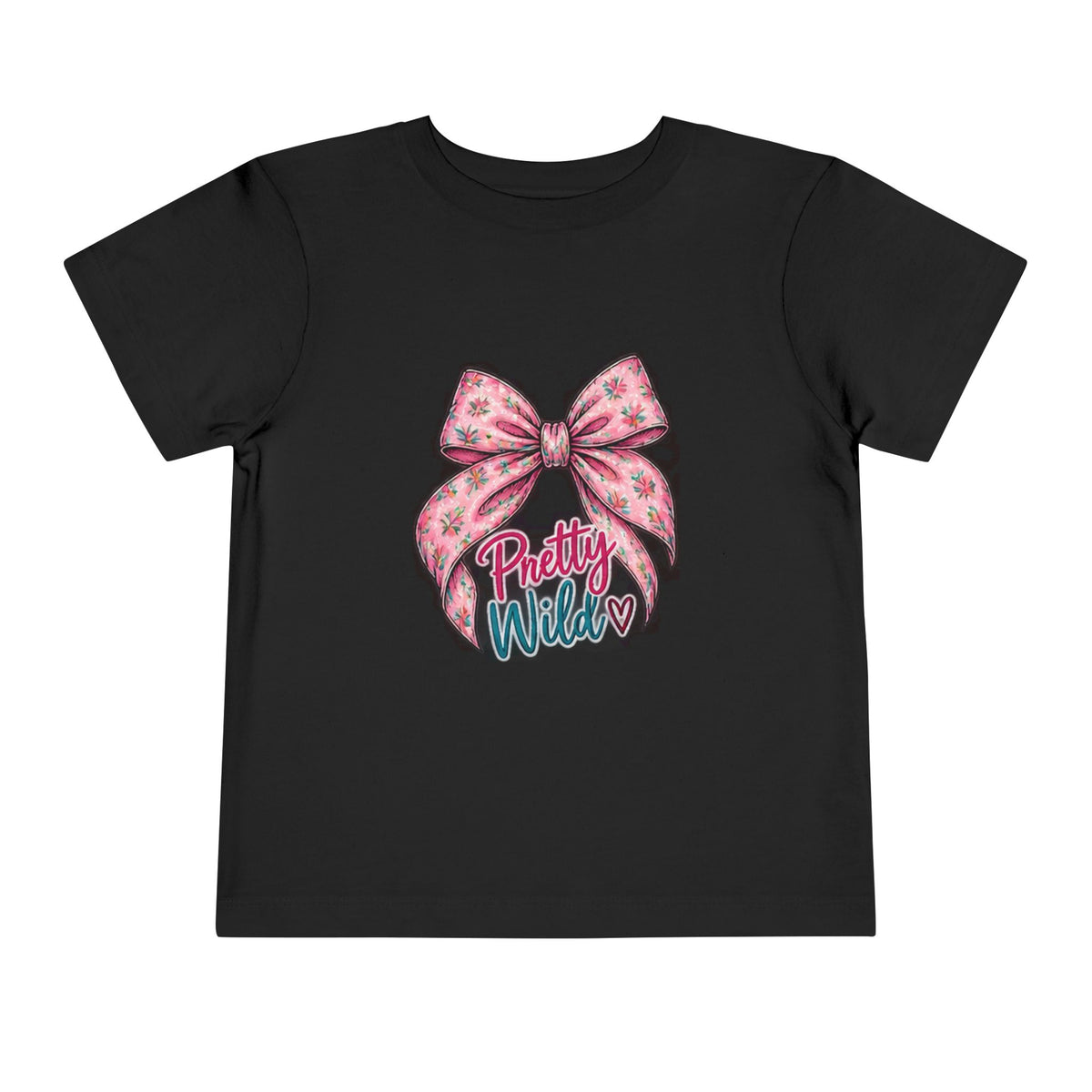 Toddler Tee — Pretty Wild Pink Bow Graphic