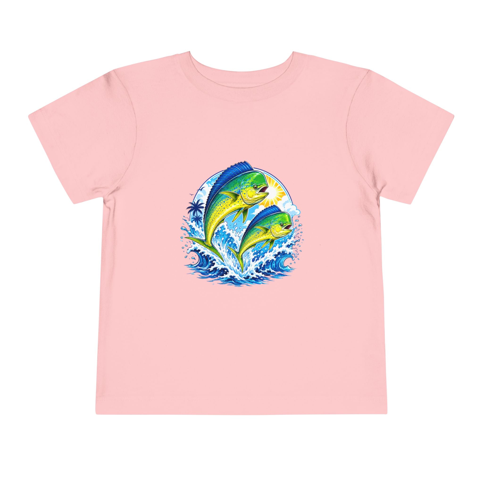 Toddler Tee — Colorful Mahi Mahi Fish Surf Ocean Graphic
