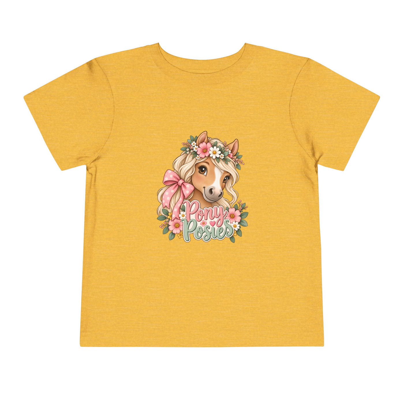 Toddler Tee — Floral Corgi "Pony Posse" Cute Dog Graphic