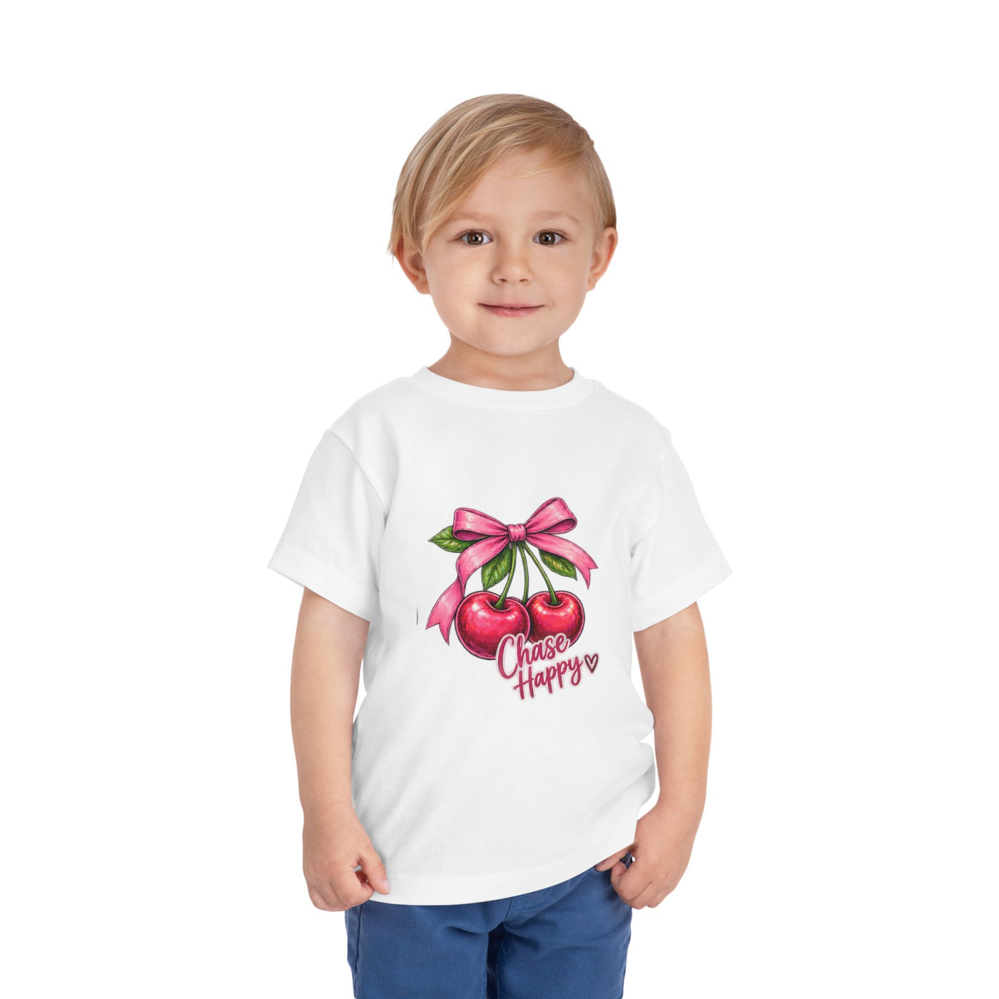 Toddler Tee - "Chase Happy" Cherries Graphic