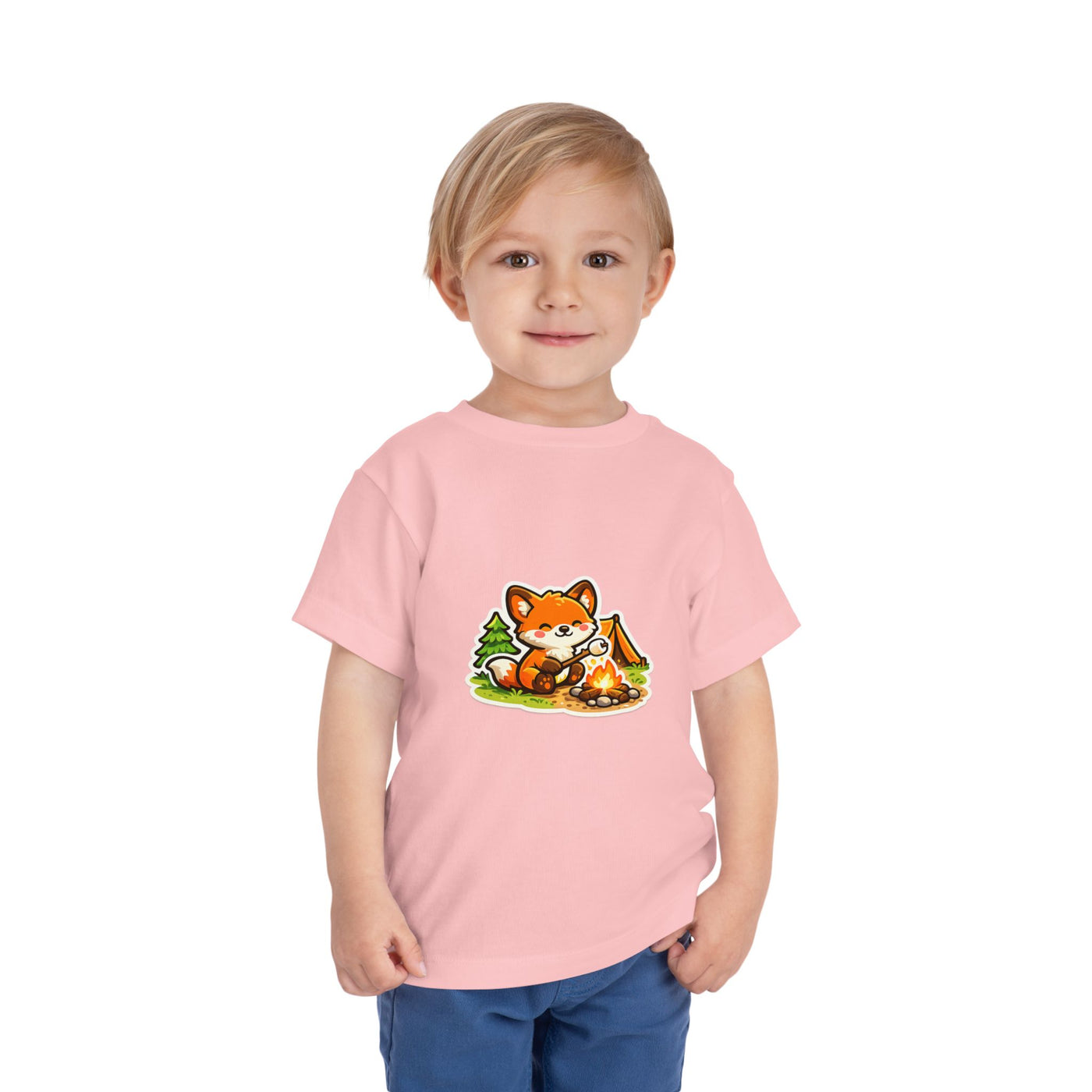 Toddler Tee — Cute Fox Camping Graphic Shirt