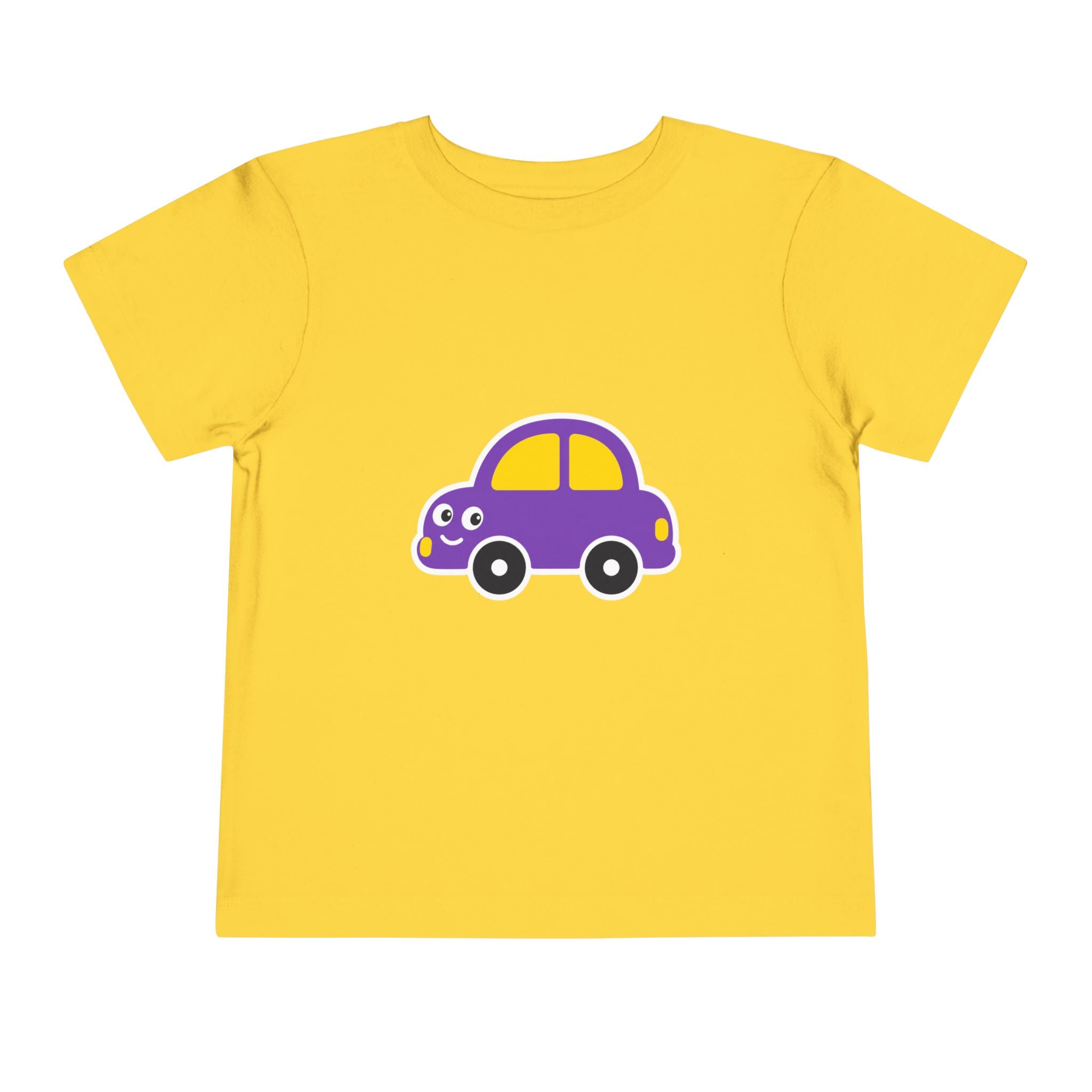 Toddler Tee — Cute Purple Cartoon Car Shirt for Kids