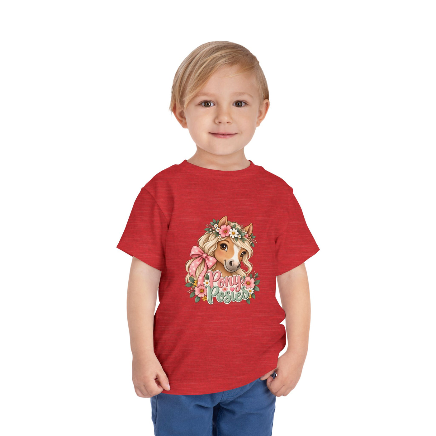 Toddler Tee — Floral Corgi "Pony Posse" Cute Dog Graphic