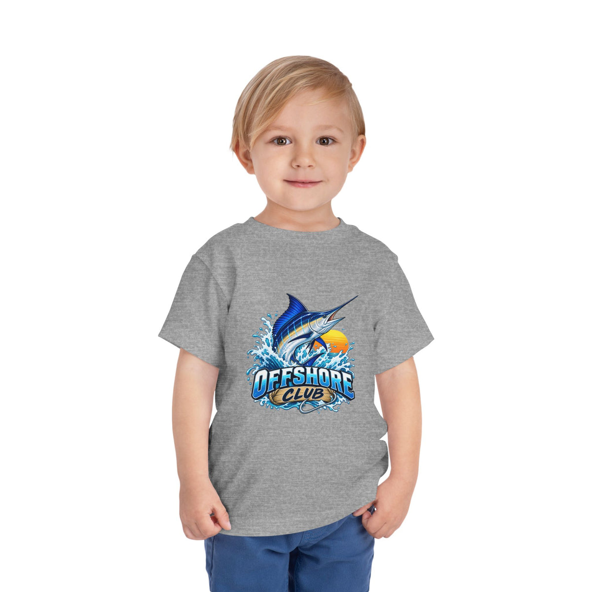 Toddler Tee — "Offshore Club" Marlin Surf & Sunset Kids Shirt