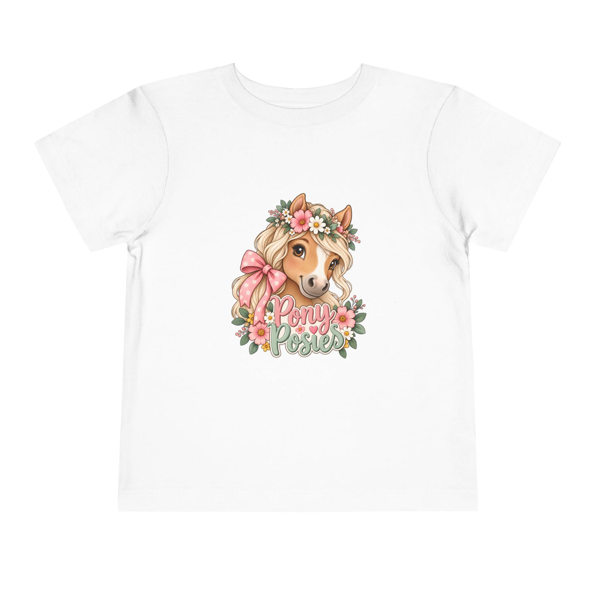 Toddler Tee — Floral Corgi "Pony Posse" Cute Dog Graphic