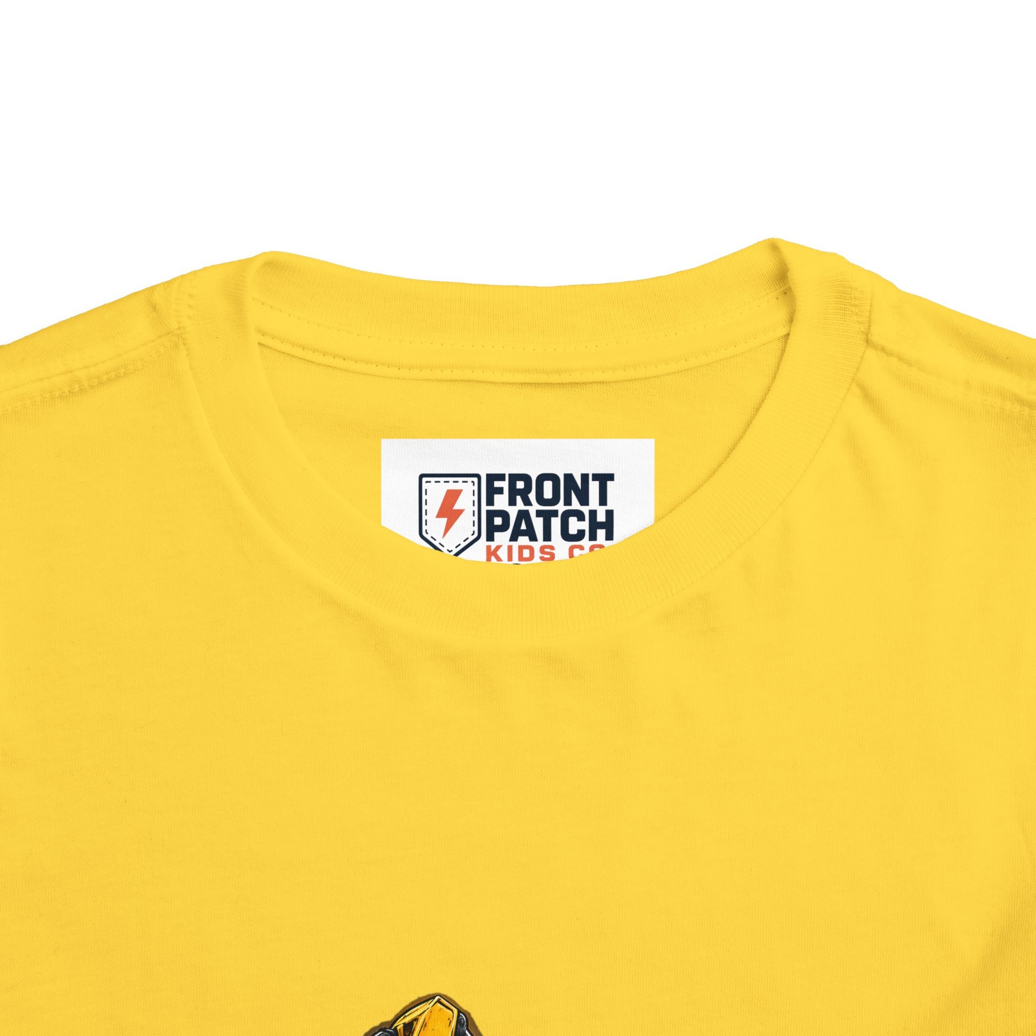 Toddler Excavator Tee — Yellow Digging Construction Truck Shirt