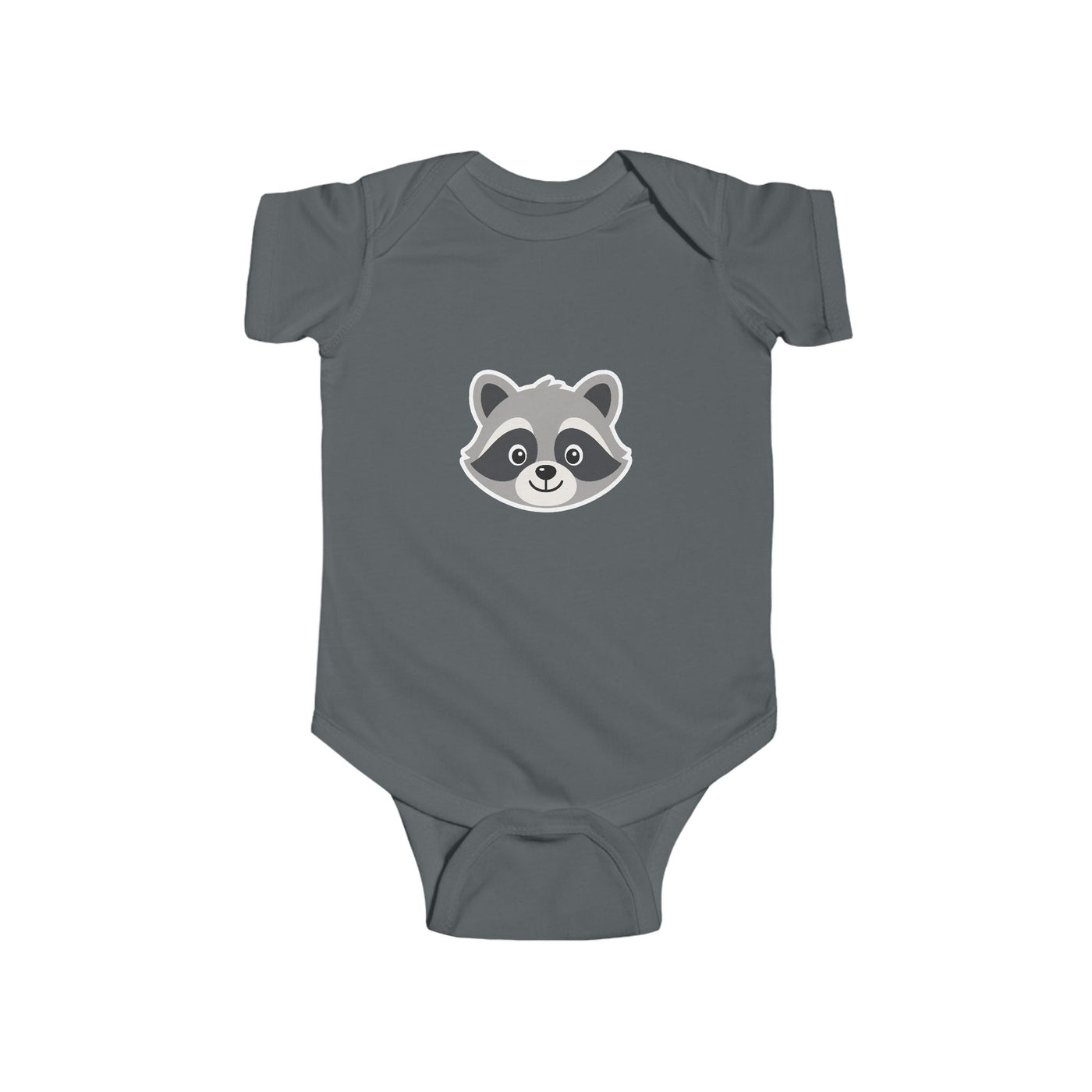 Baby Bodysuit with Cute Raccoon Face - Infant Onesie, Newborn Gift