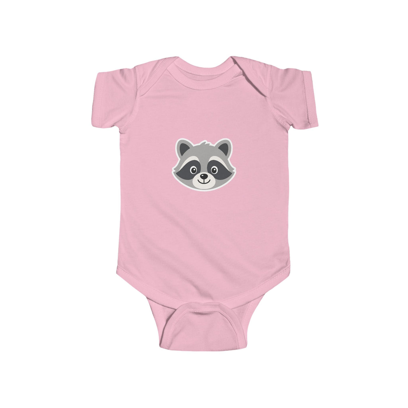 Baby Bodysuit with Cute Raccoon Face - Infant Onesie, Newborn Gift