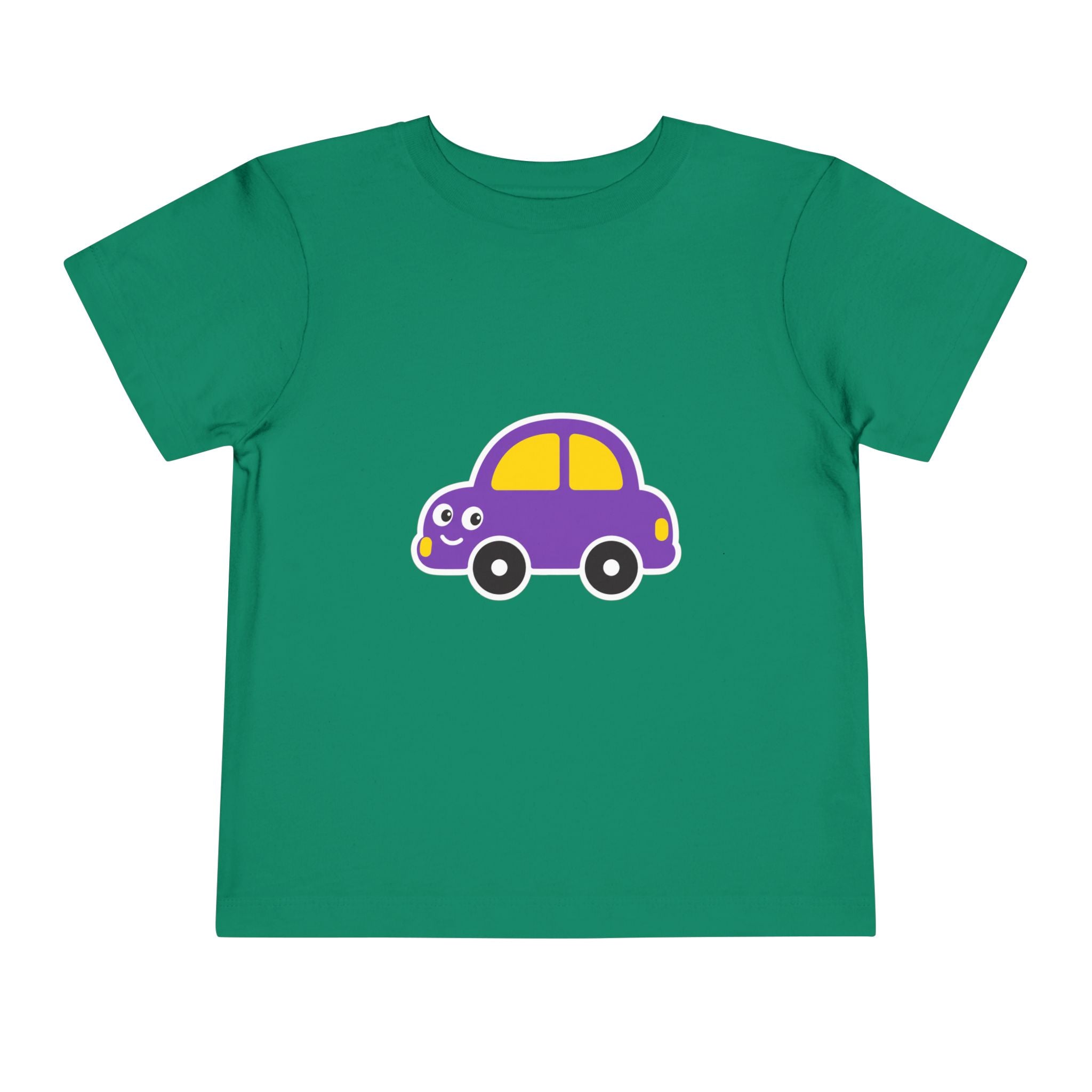 Toddler Tee — Cute Purple Cartoon Car Shirt for Kids