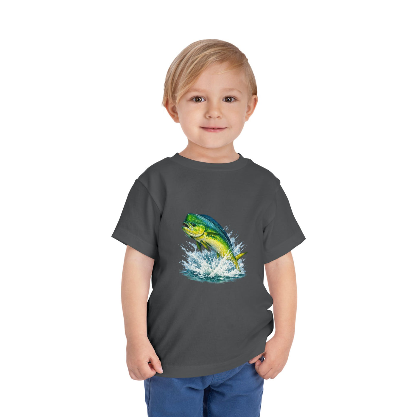 Toddler Tee — Colorful Leaping Mahi Mahi Fish Graphic