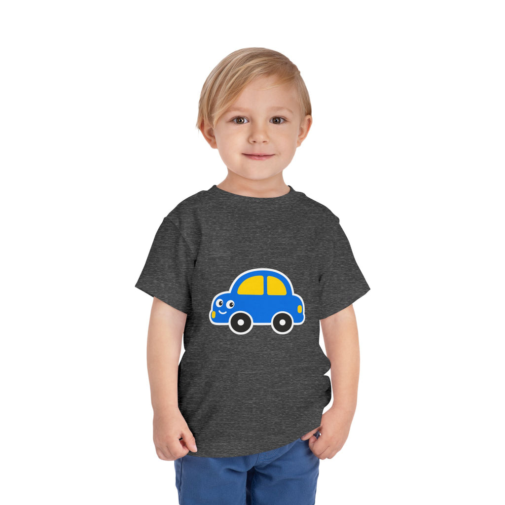 Toddler Tee — Cute Blue Cartoon Car Graphic