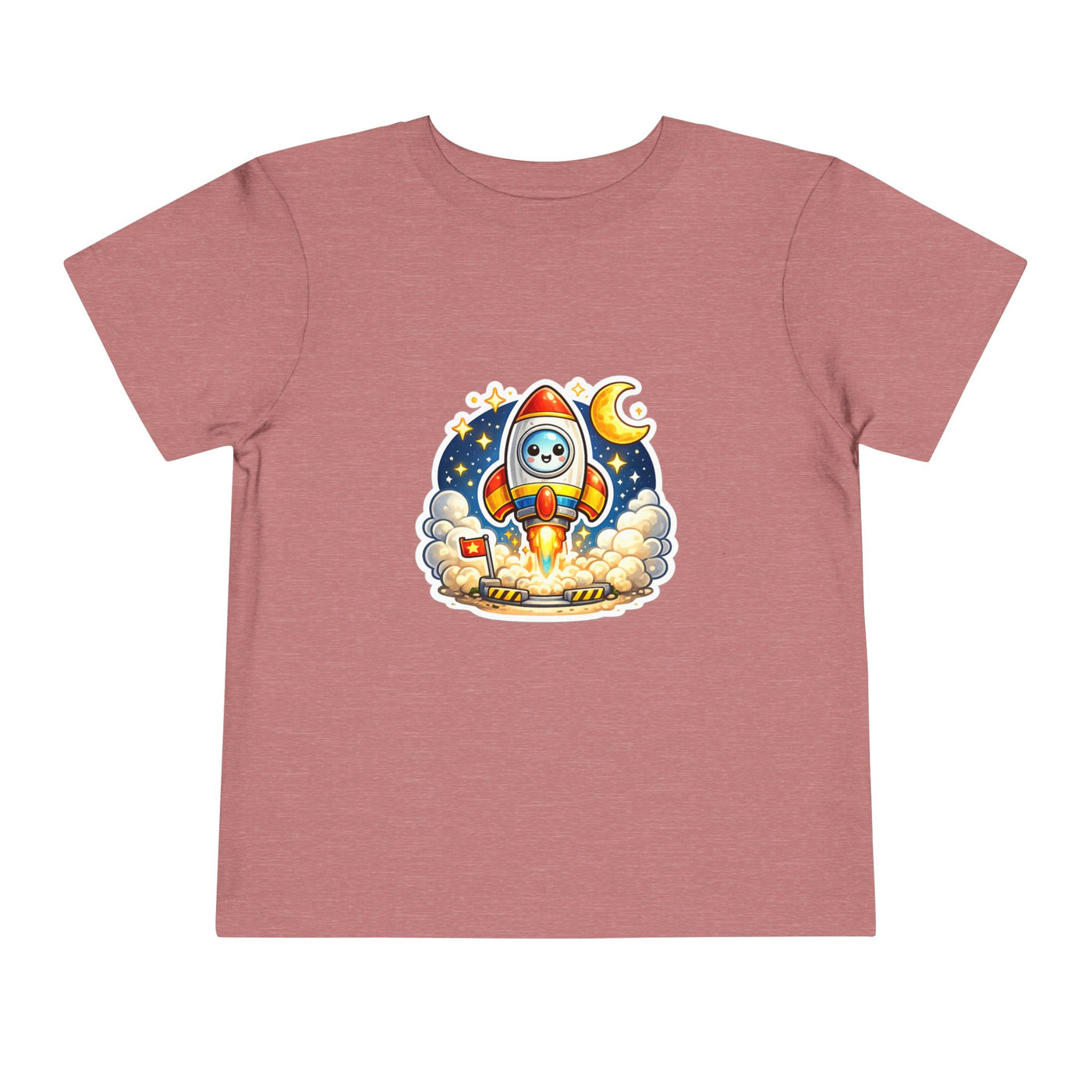 Toddler Tee — Cute Rocket Astronaut Launch Graphic