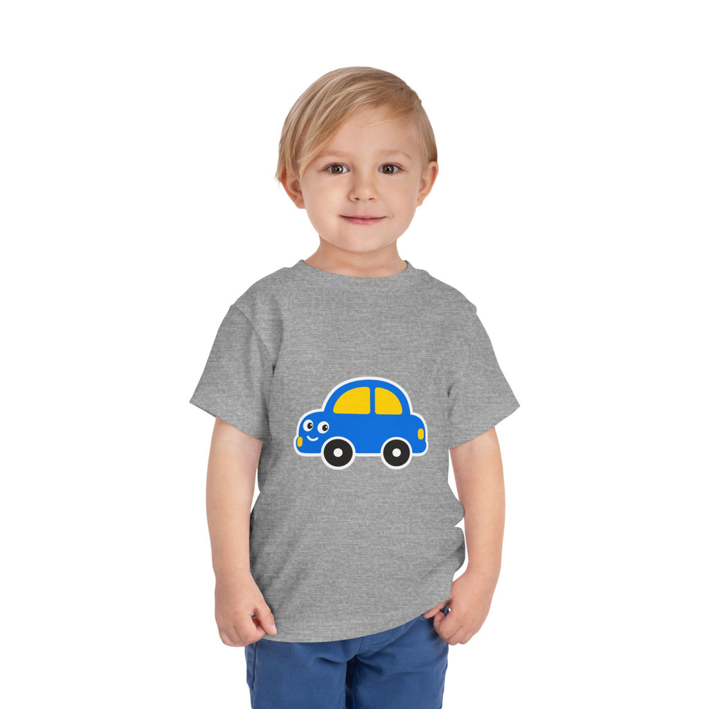 Toddler Tee — Cute Blue Cartoon Car Graphic