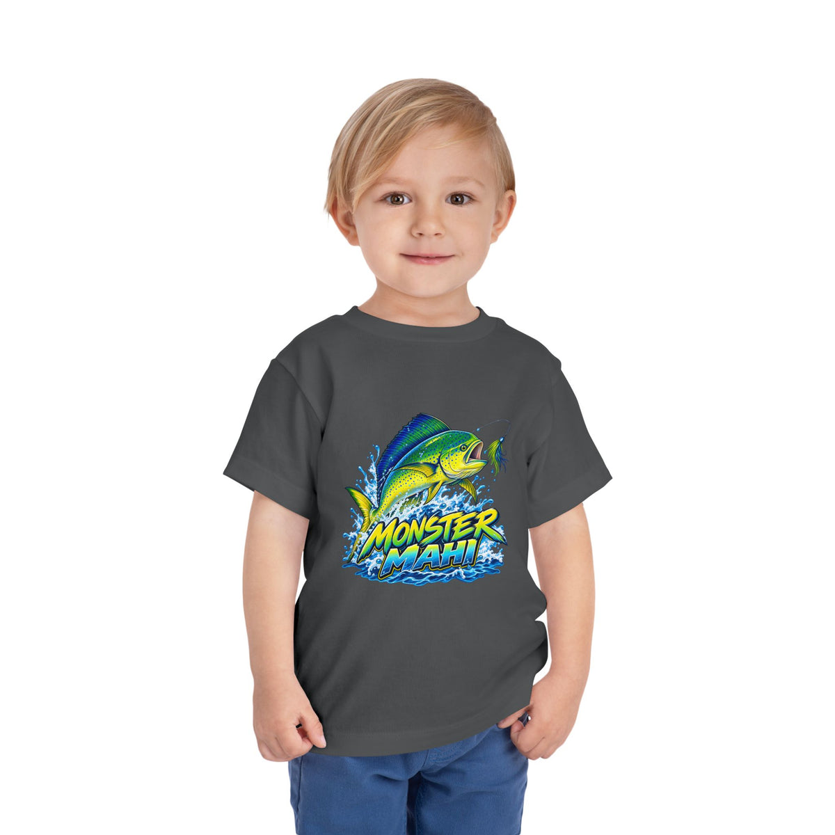 Toddler Tee — 'Monster Mahi' Fishing Graphic Kids Shirt