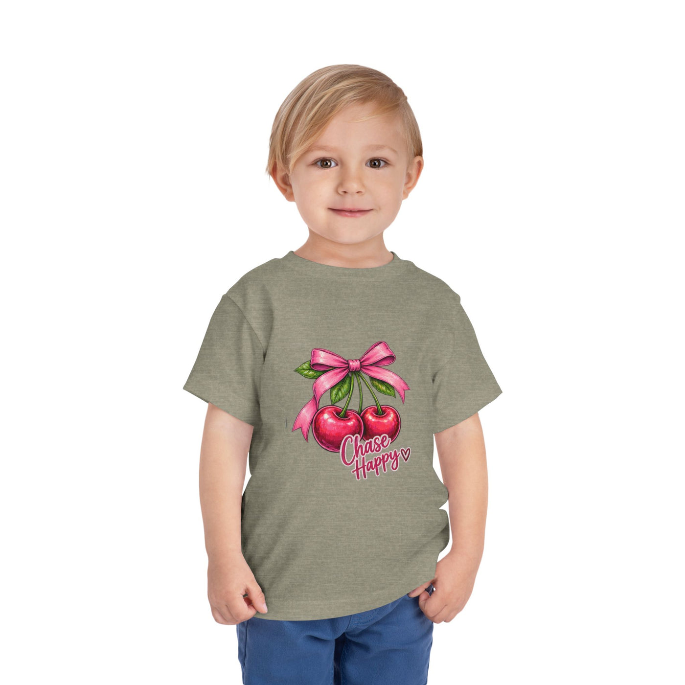 Toddler Tee - "Chase Happy" Cherries Graphic