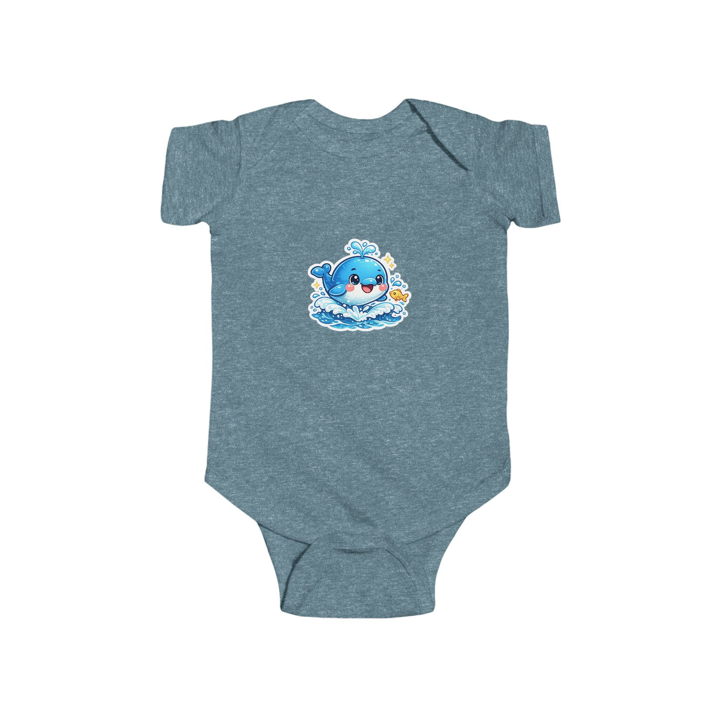 Cute Blue Whale Baby Bodysuit — Infant Onesie with Playful Ocean Design