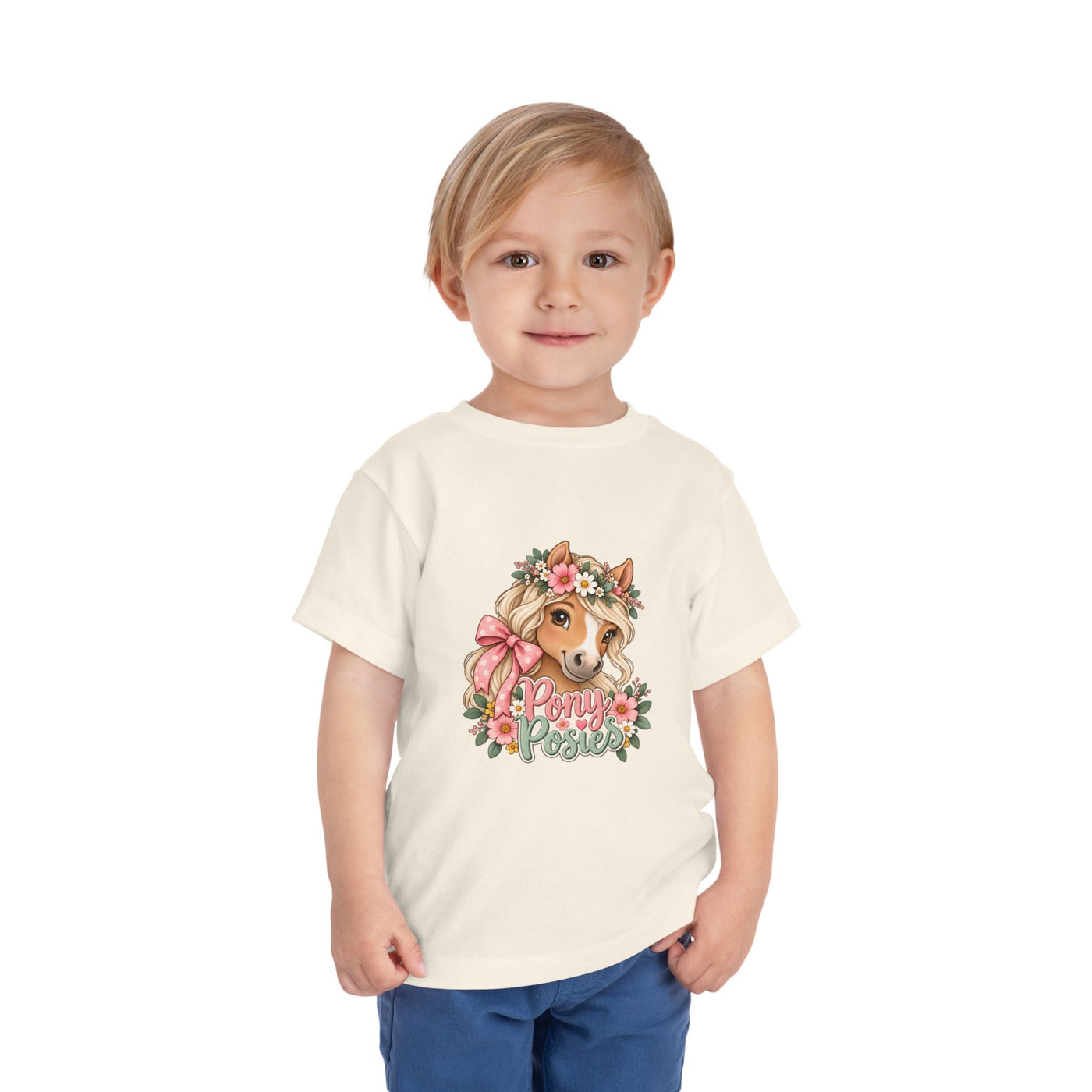 Toddler Tee — Floral Corgi "Pony Posse" Cute Dog Graphic