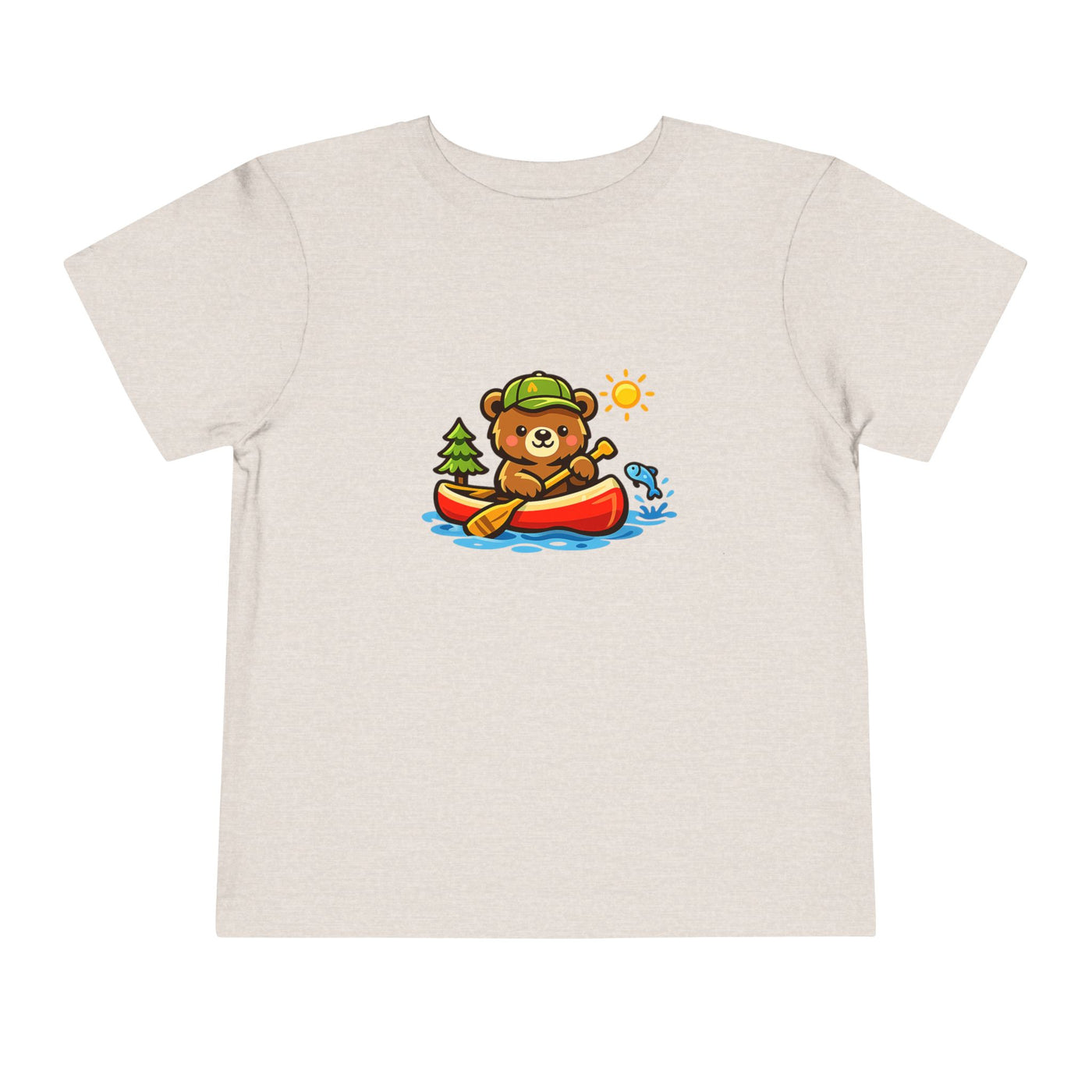 Toddler Tee — Cute Bear Canoeing Graphic Shirt | Kids Outdoor Adventure Top