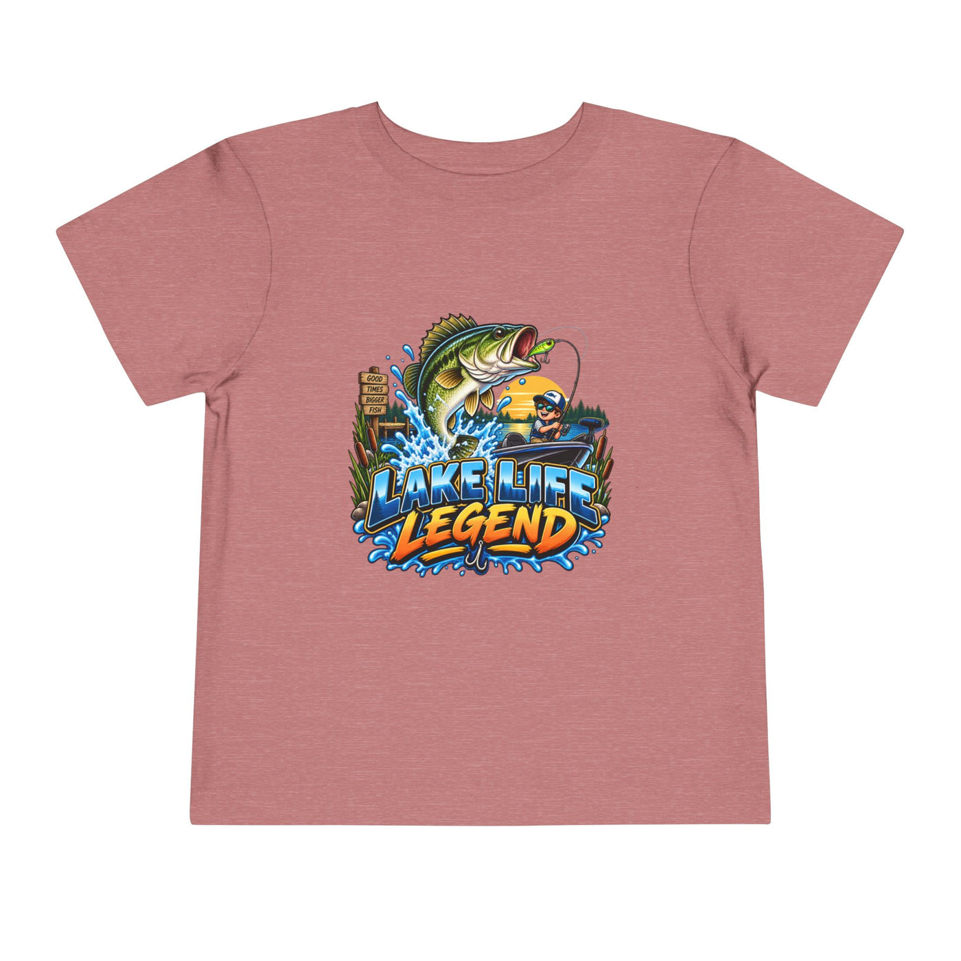 Toddler Tee — "Lake Life Legend" Fishing Graphic for Kids