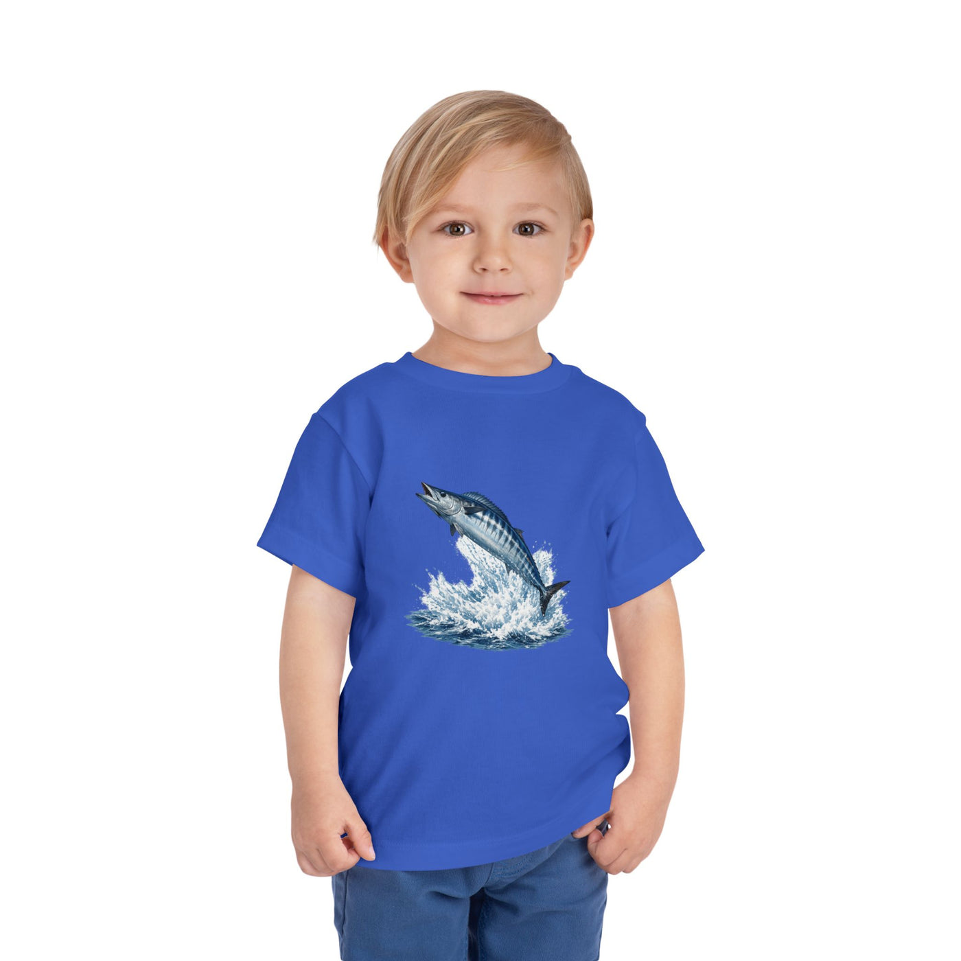 Toddler Tee - Blue Leaping Tuna Fish Graphic