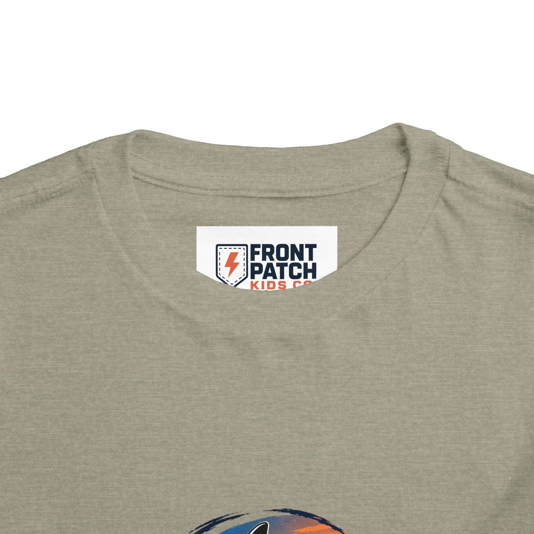 Toddler Tee — 'Front Patch' Surf Shark Graphic Sunset Kids Shirt