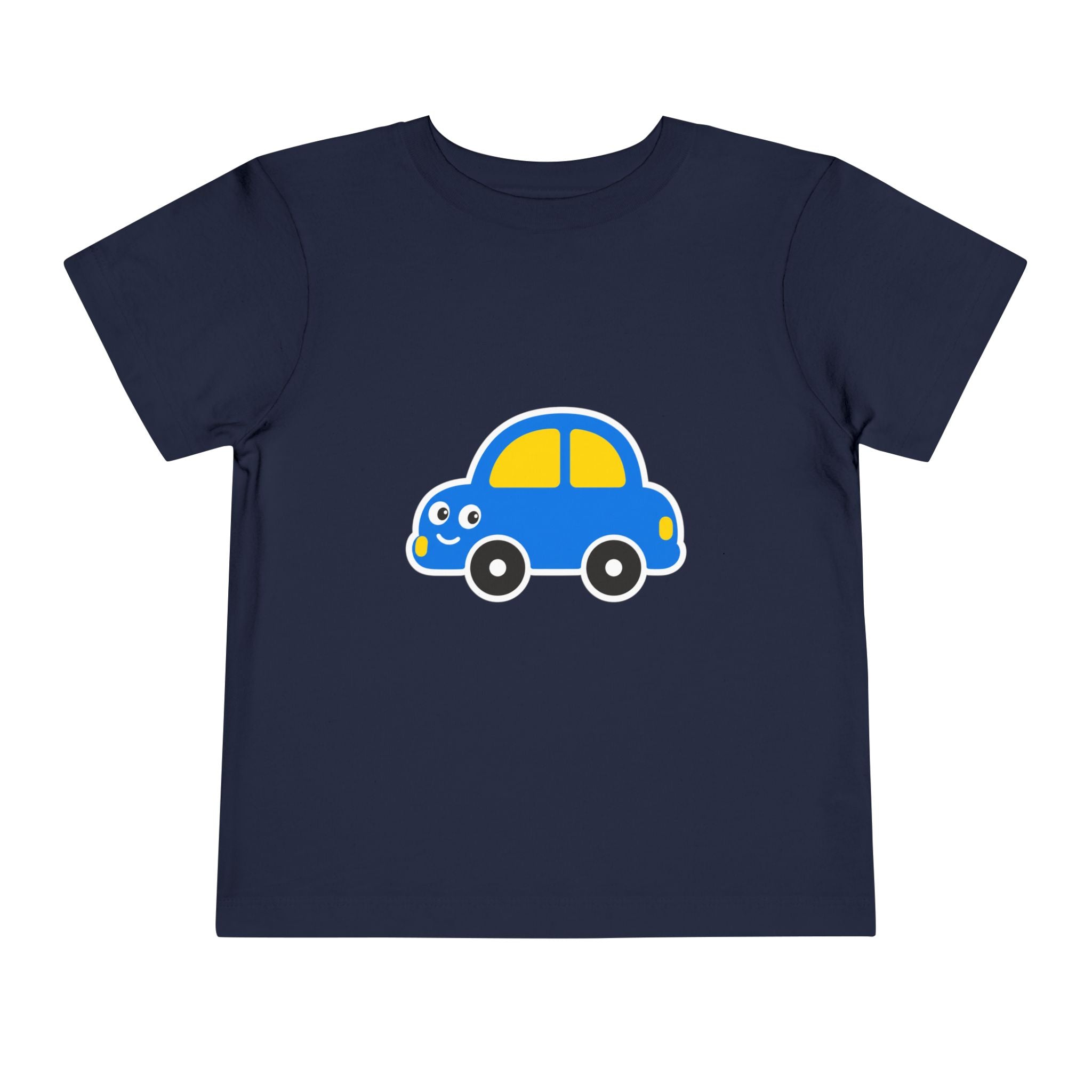 Toddler Tee — Cute Blue Cartoon Car Graphic
