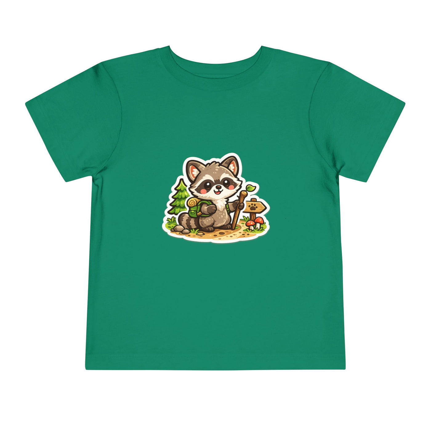 Toddler Tee — Cute Forest Raccoon Kids Shirt
