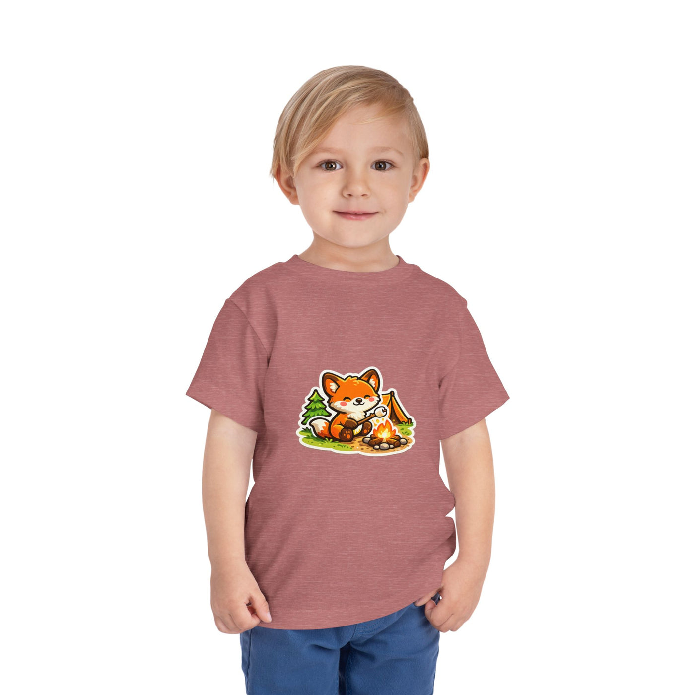 Toddler Tee — Cute Fox Camping Graphic Shirt