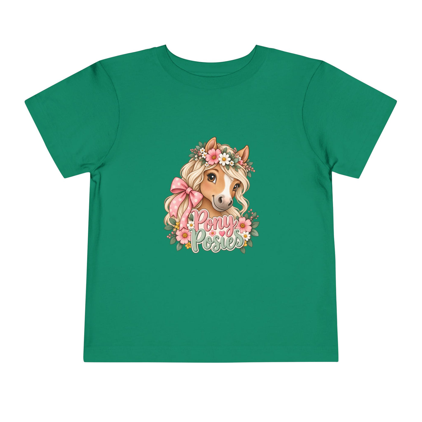 Toddler Tee — Floral Corgi "Pony Posse" Cute Dog Graphic