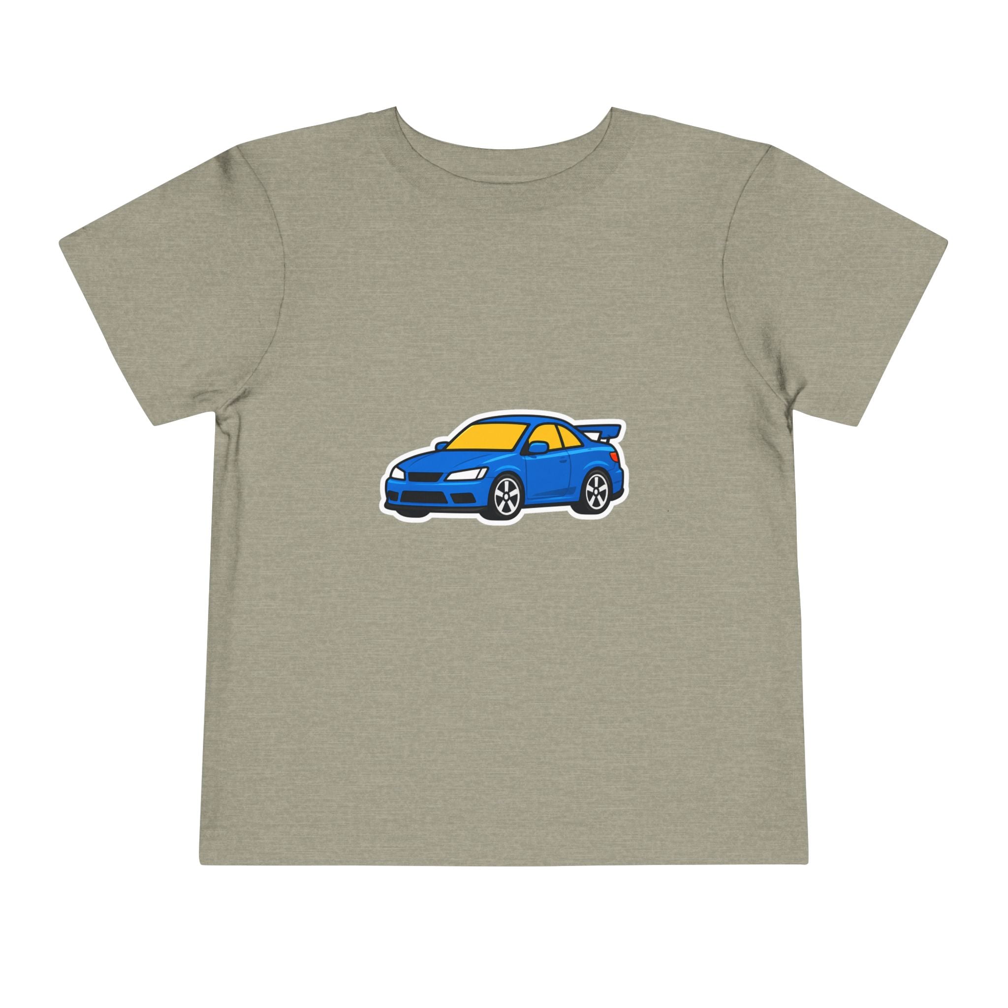 Toddler Car Tee — Blue Race Car Graphic Shirt for Kids